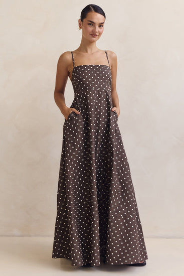 Hallie Maxi Dress (Chocolate)
