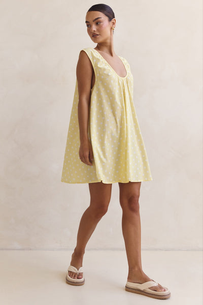 Helena Mini Dress (Lemon)