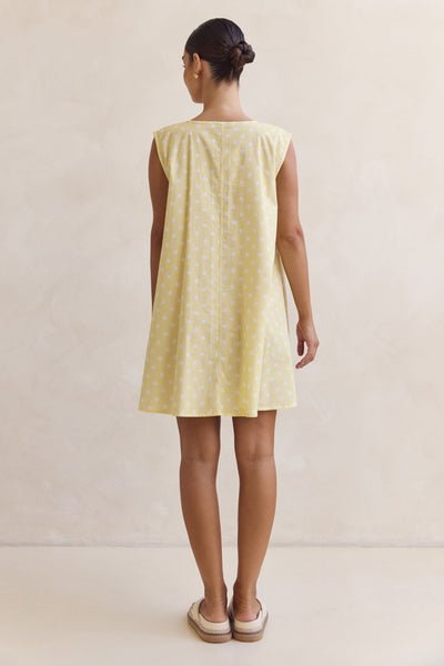 Helena Mini Dress (Lemon)