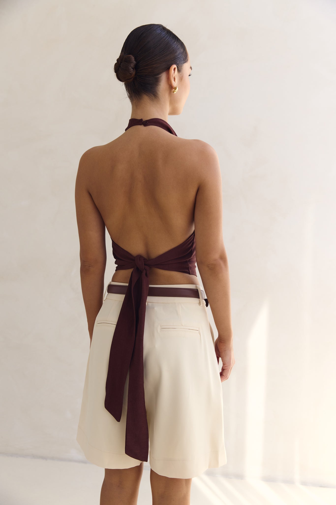 Tess Halter Top (Chestnut)