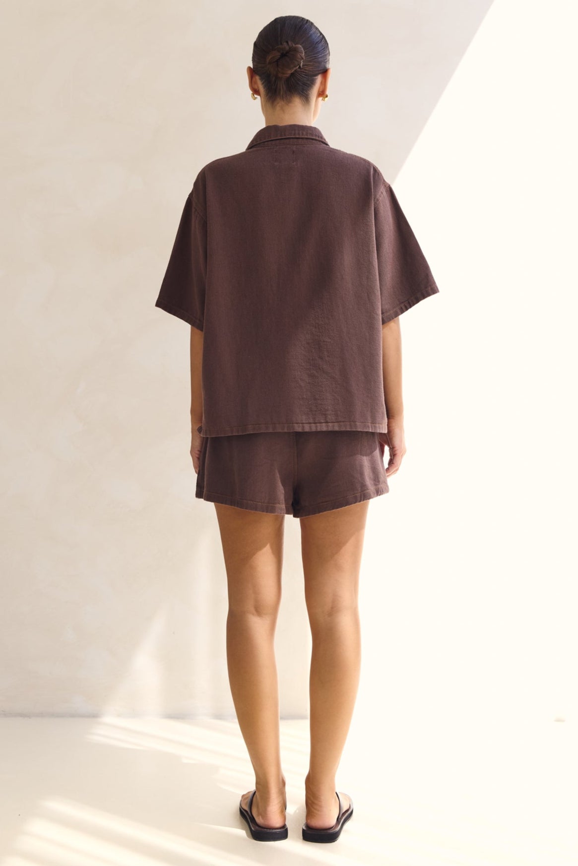 Beatrice Denim Set (Chocolate)