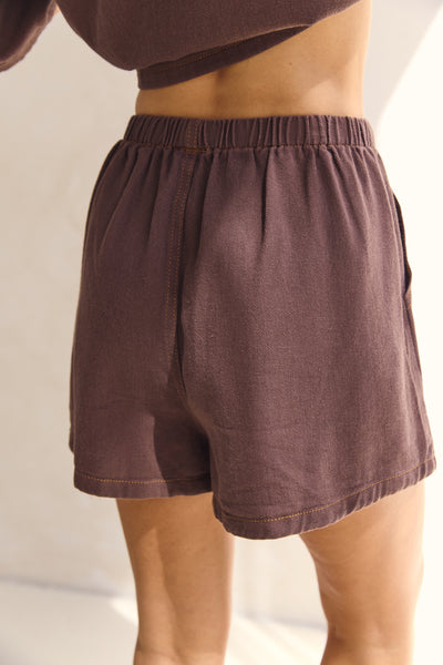 Beatrice Denim Set (Chocolate)