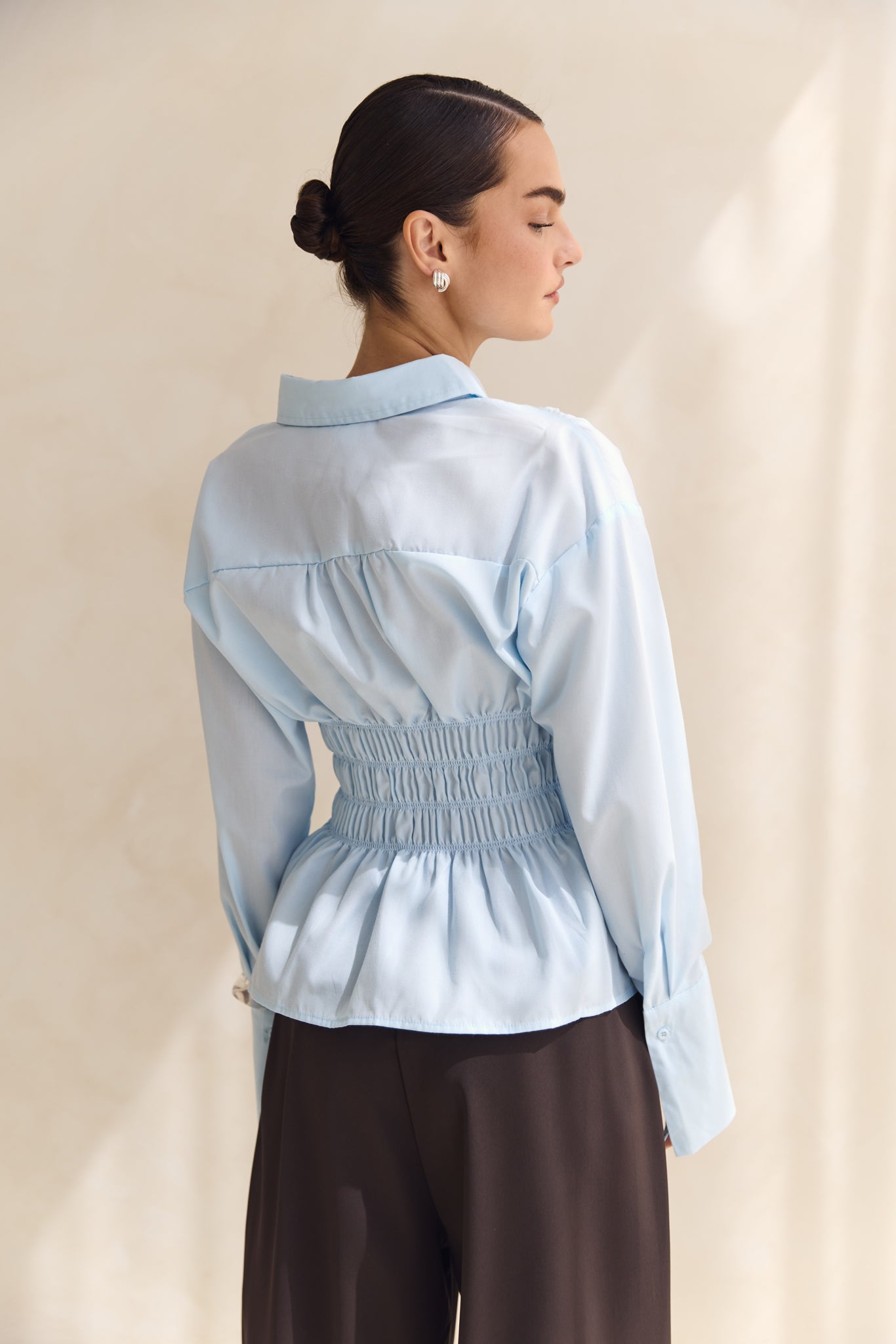 Leya Long Sleeve Shirt (Light Blue)