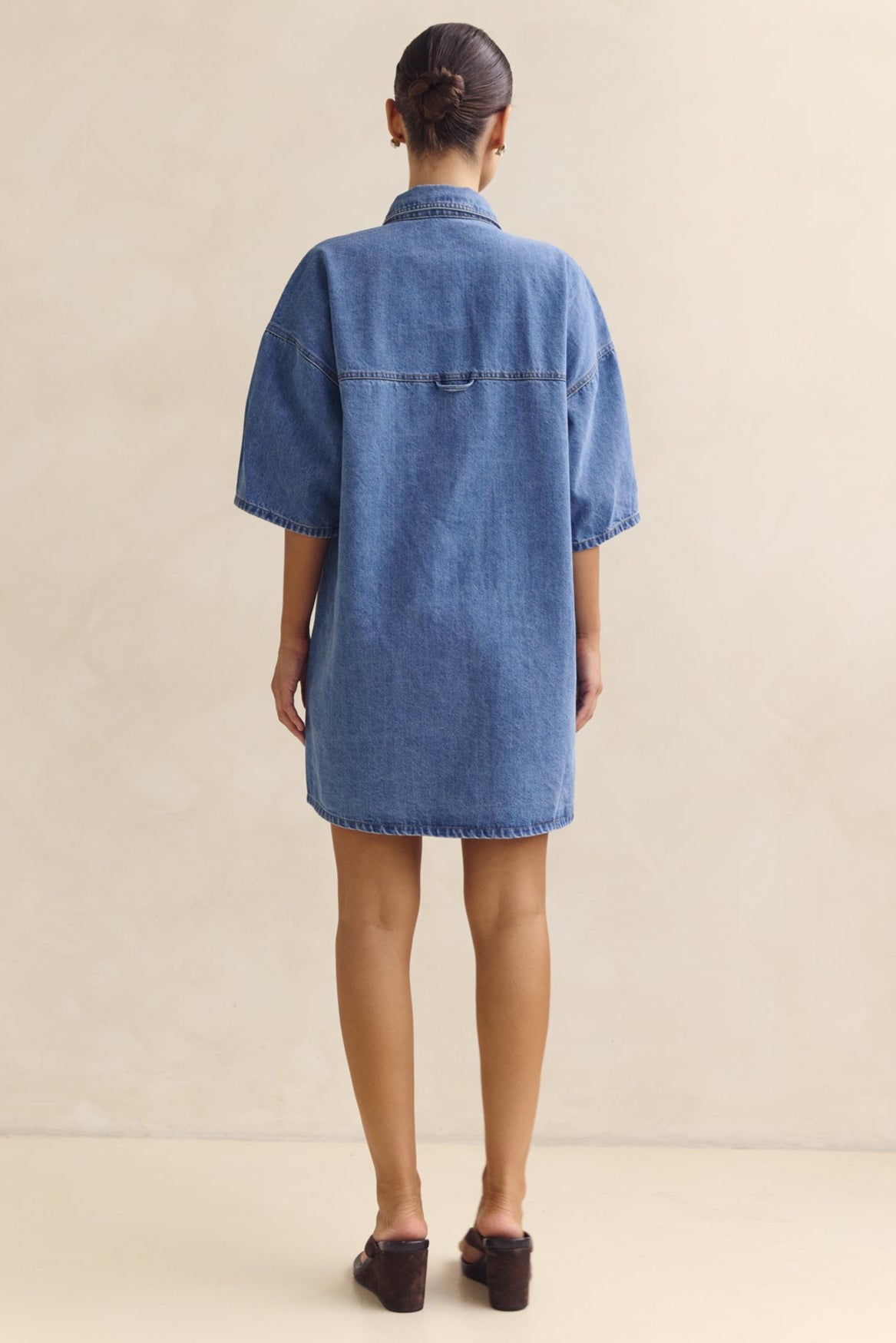 Parker Denim Shirt Dress (Blue)