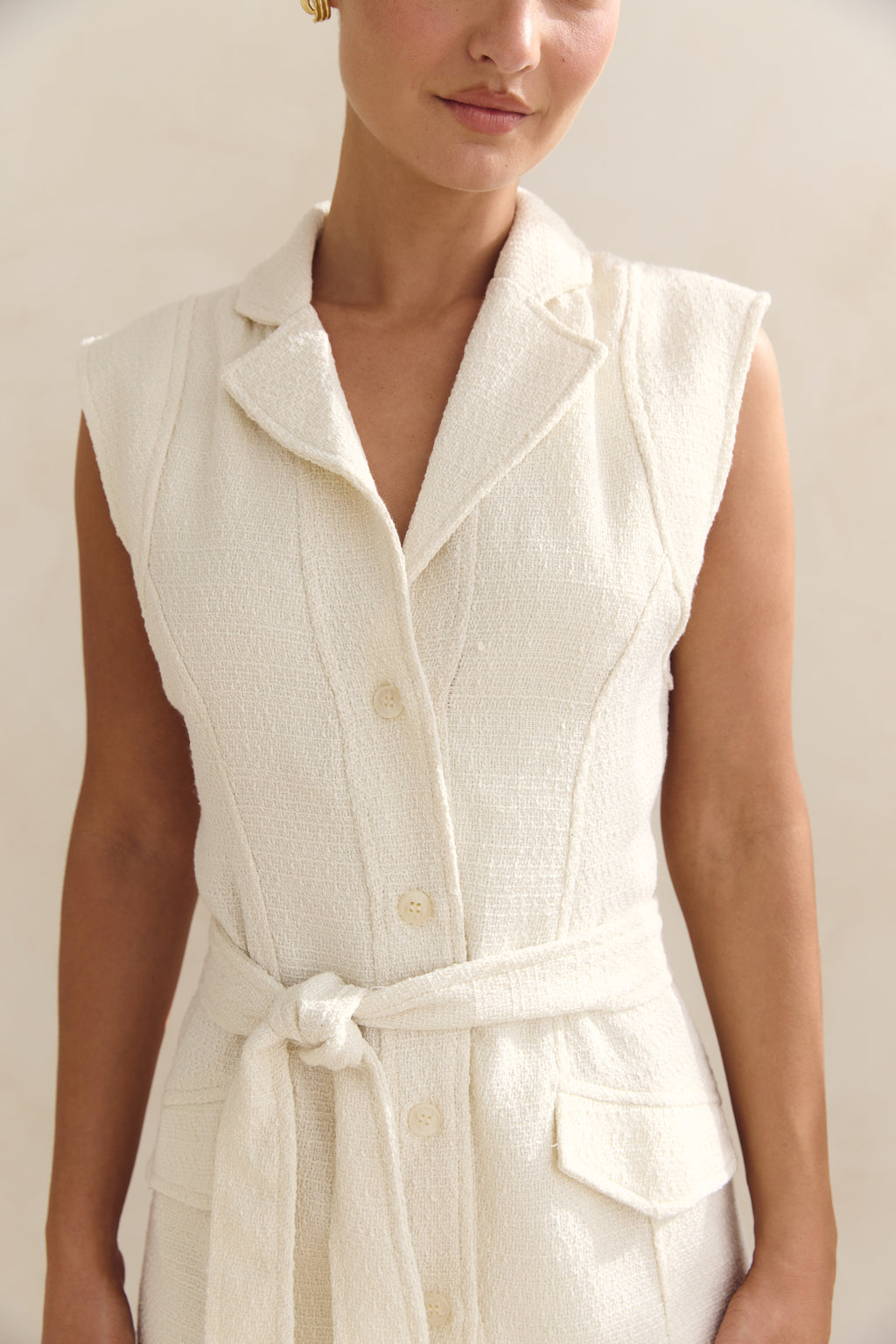 Dorian Mini Dress (Cream)