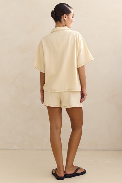 Beatrice Denim Set (Cream)