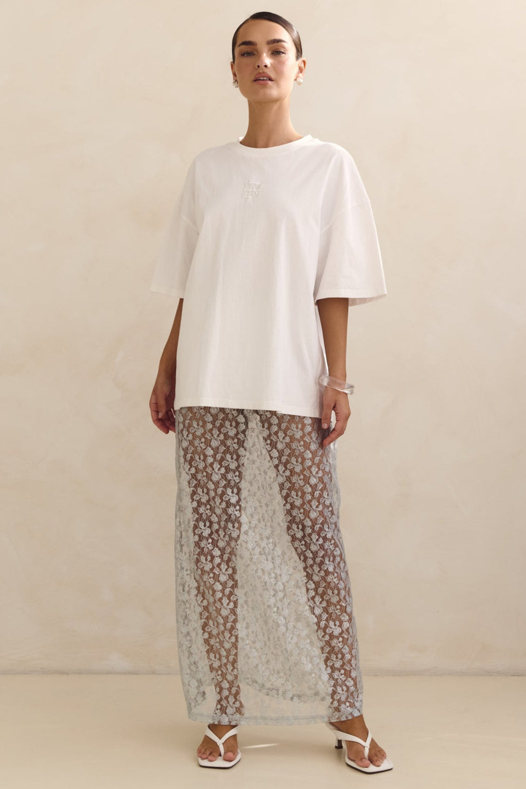 Jaida Lace Midi Skirt (Blue)