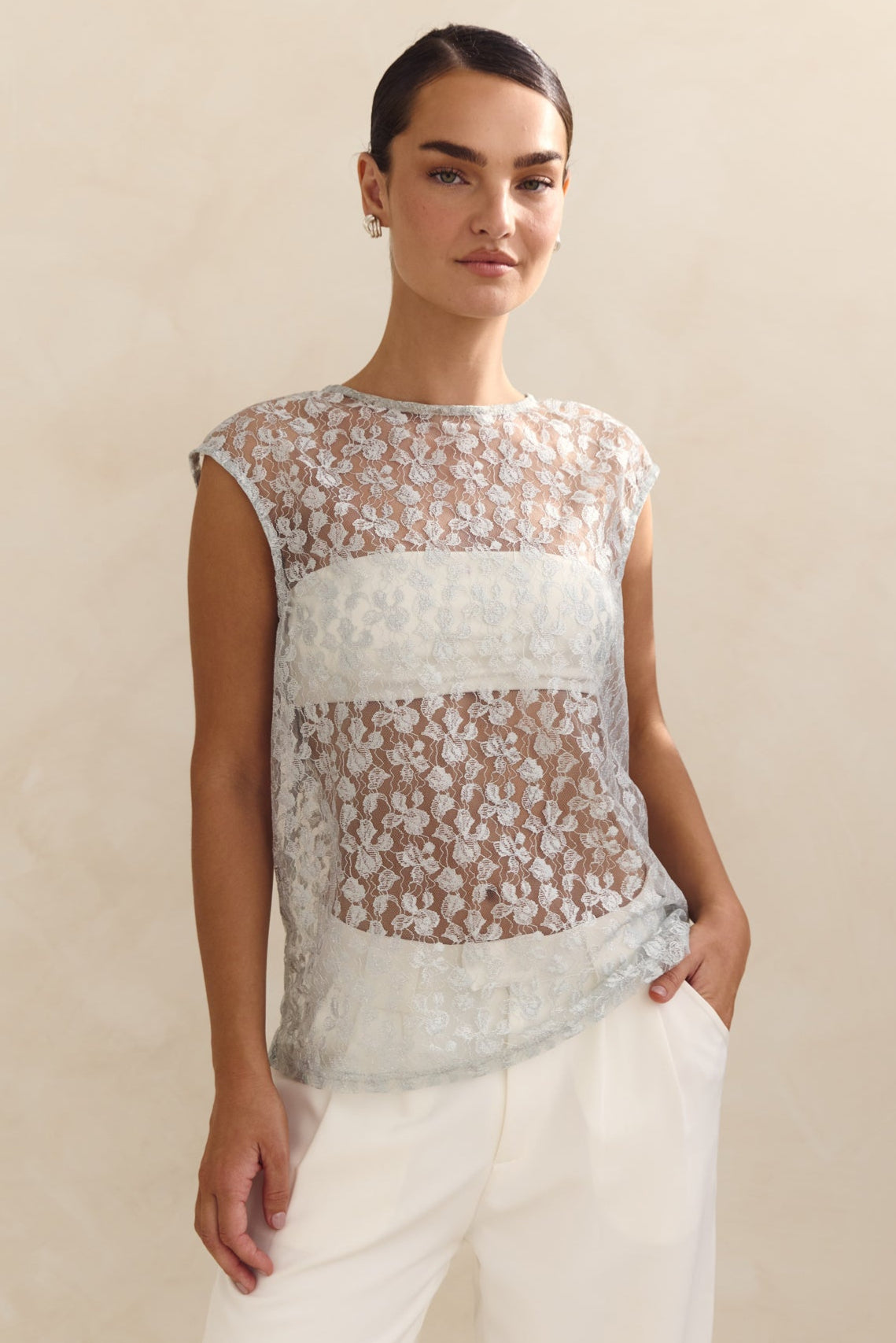 Jaida Lace Top (Blue)