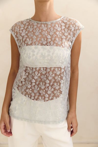 Jaida Lace Top (Blue)