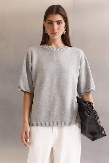 Hollis Knit Top (Grey)
