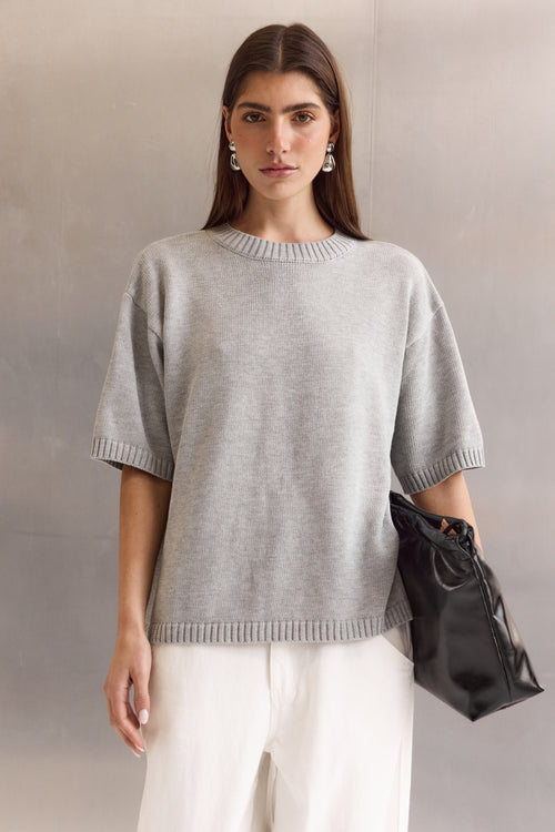 Hollis Knit Top (Grey)