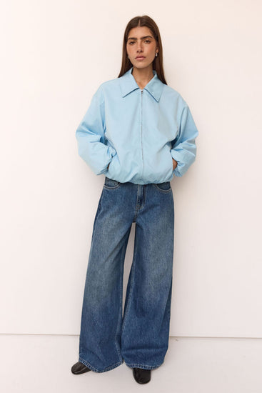 Rue Bomber Jacket (Light Blue)