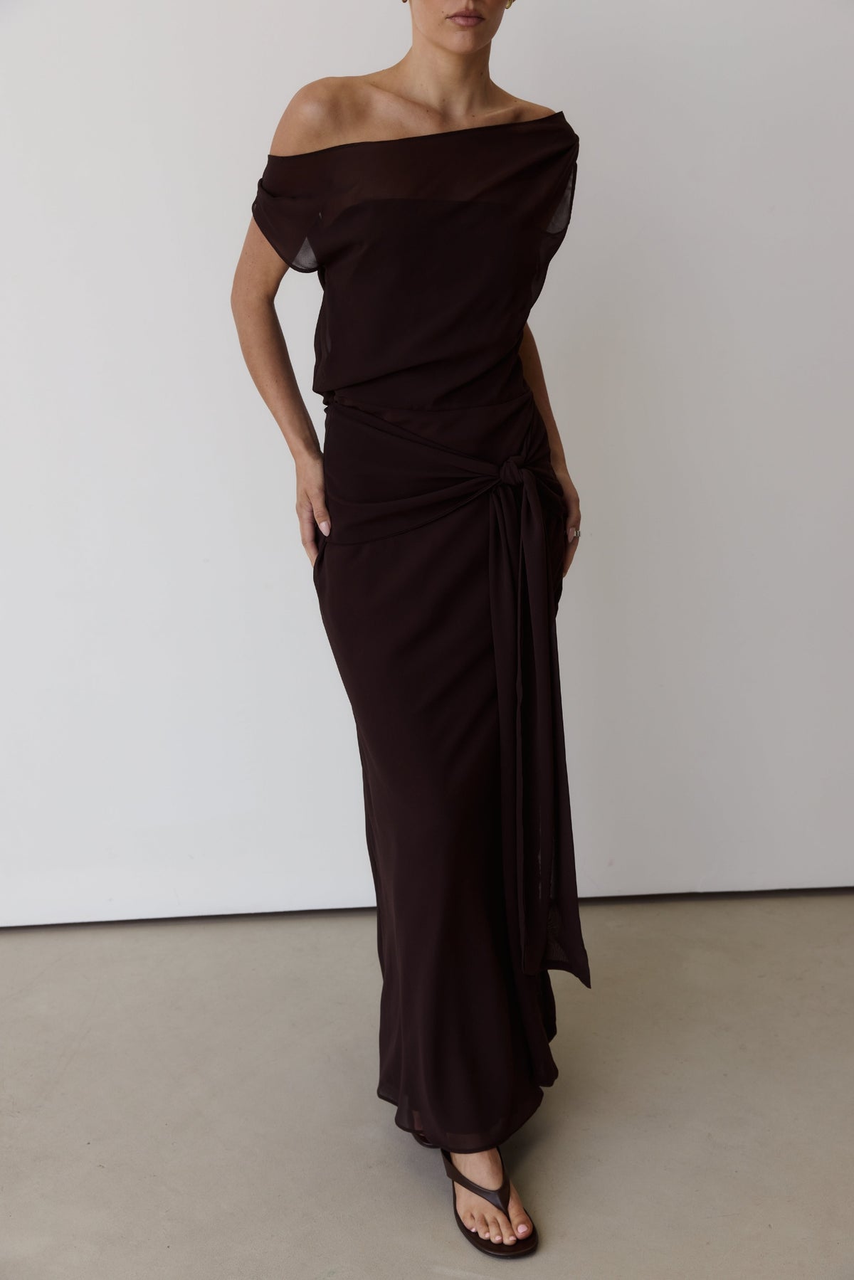 Amelie Maxi Dress (Chocolate)