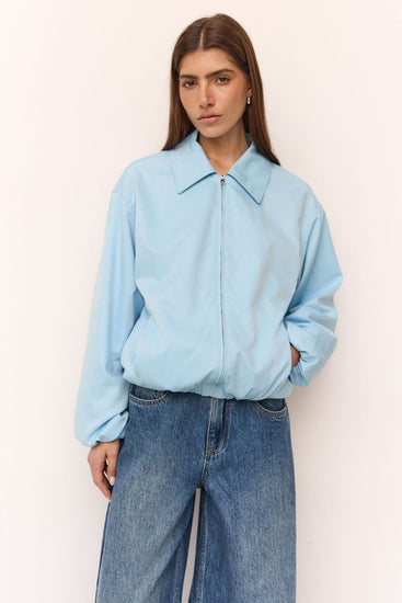 Rue Bomber Jacket (Light Blue)