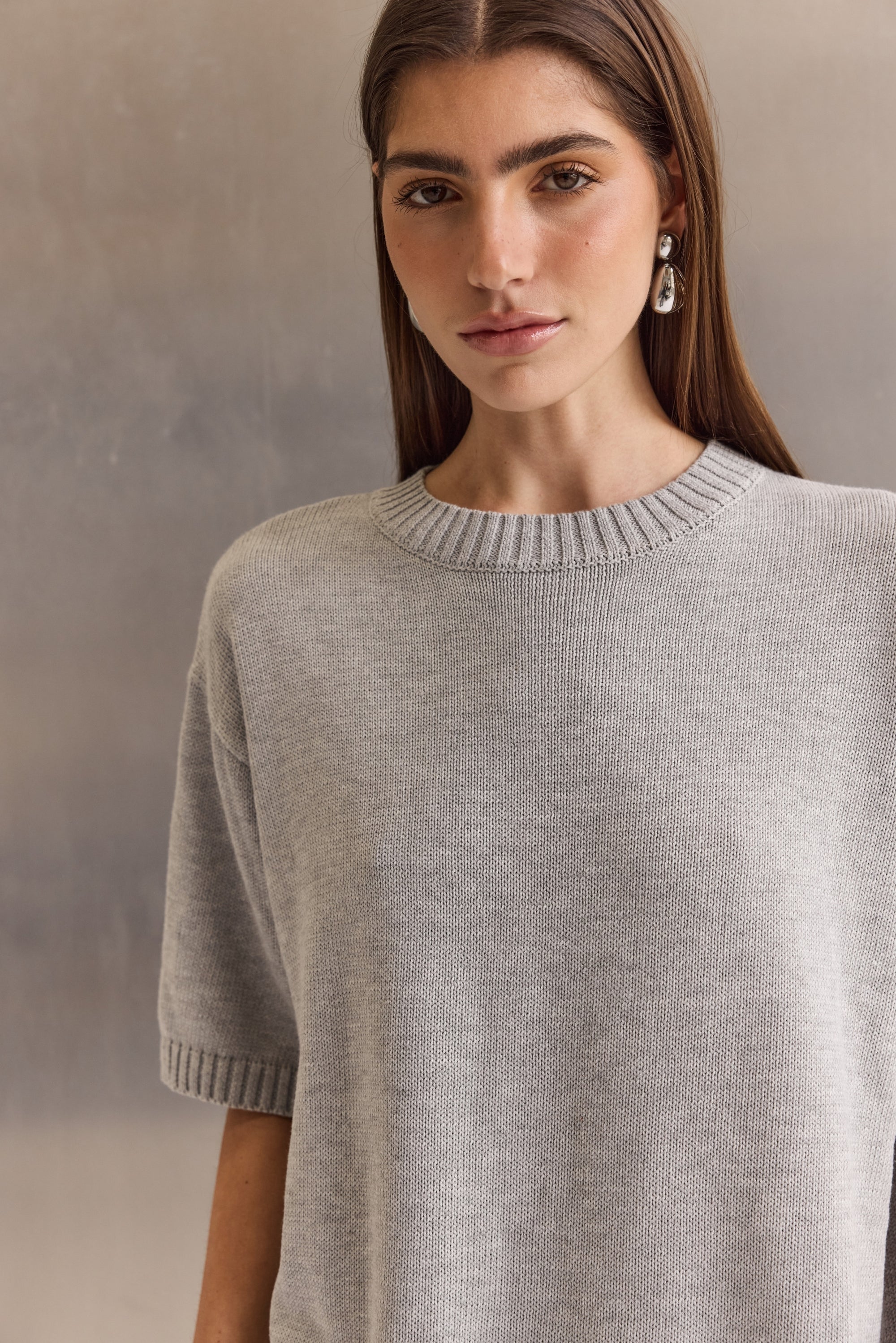 Hollis Knit Top (Grey)