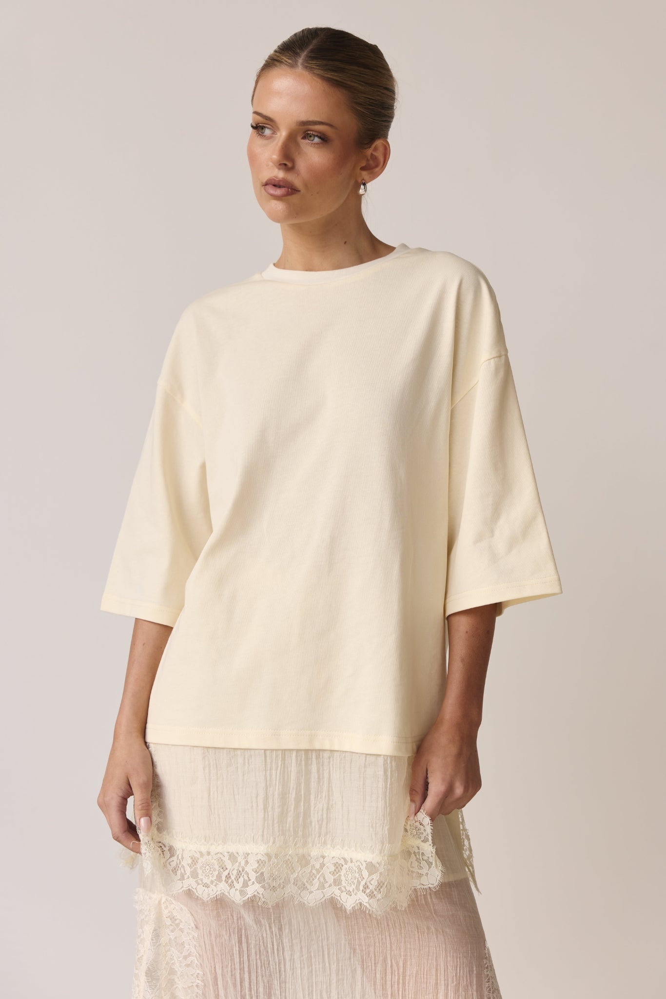 Ziggy Lace T-Shirt (Buttercream)