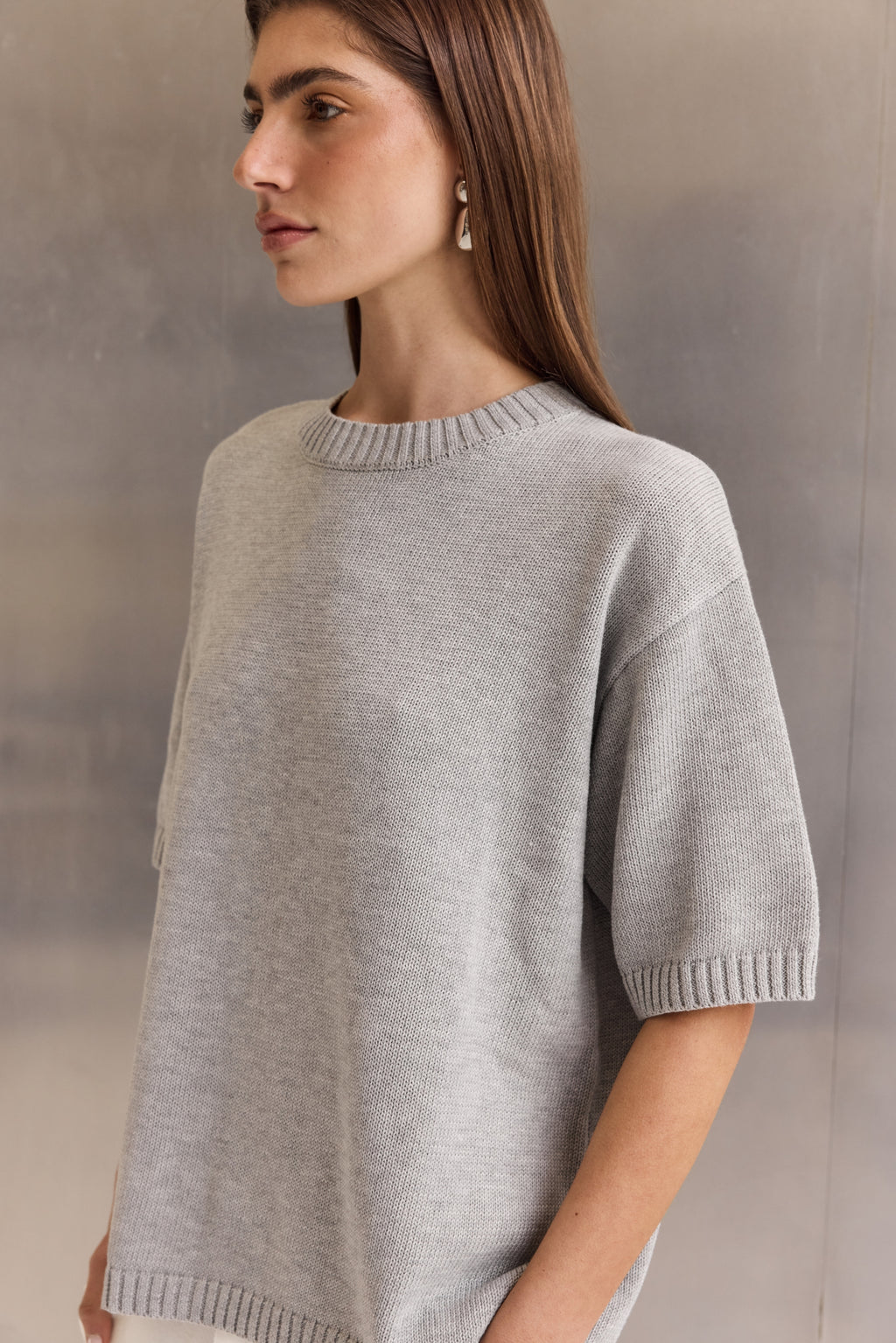 Hollis Knit Top (Grey)