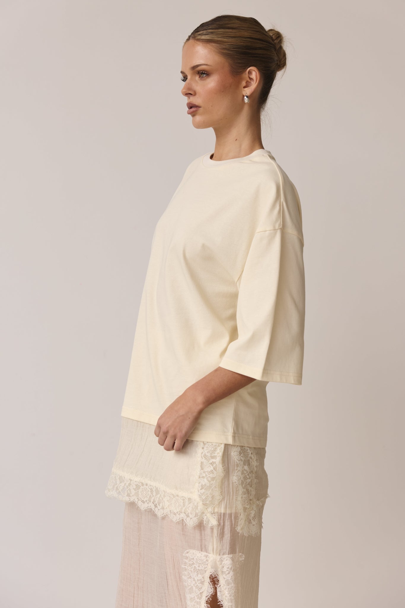 Ziggy Lace T-Shirt (Buttercream)