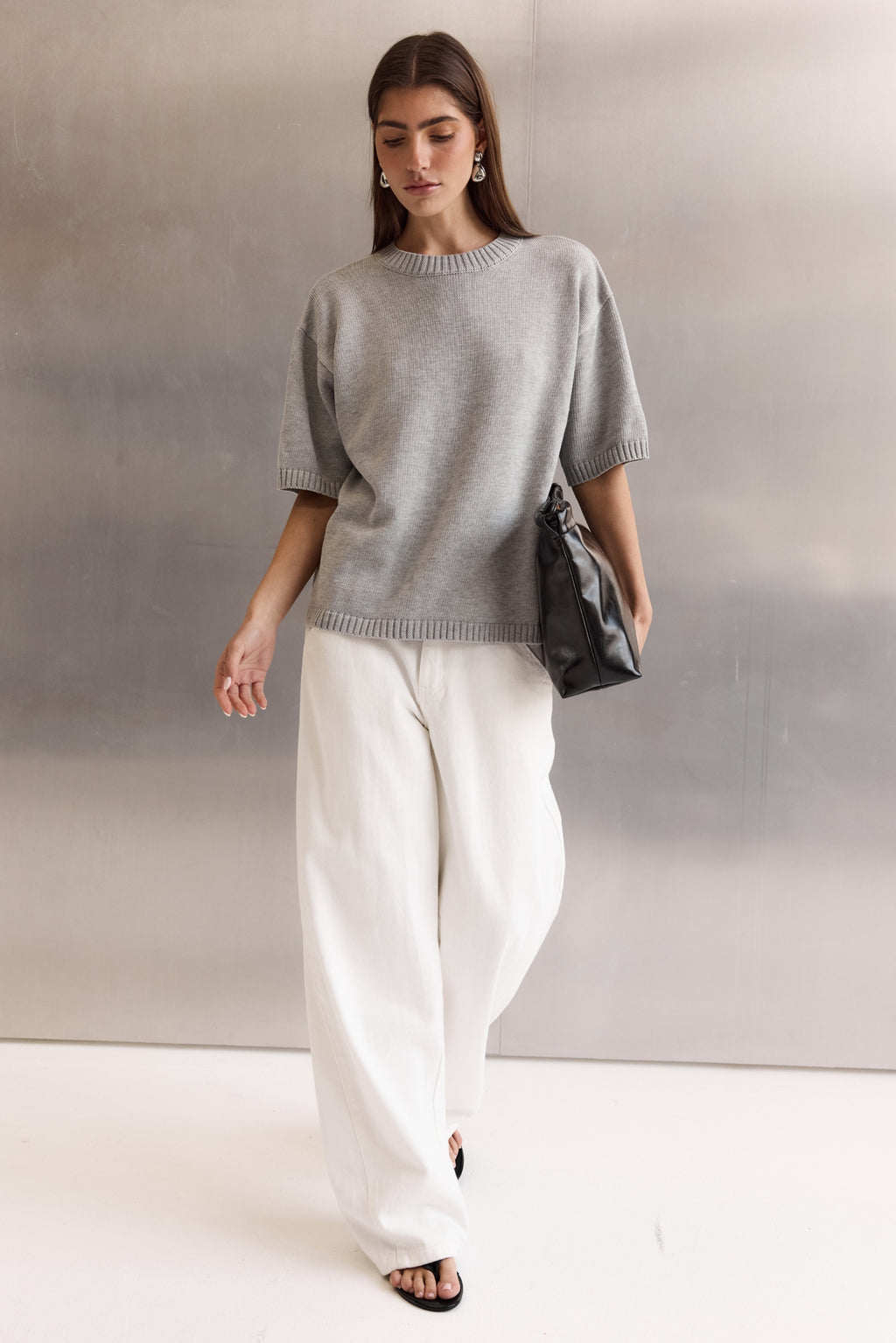 Hollis Knit Top (Grey)
