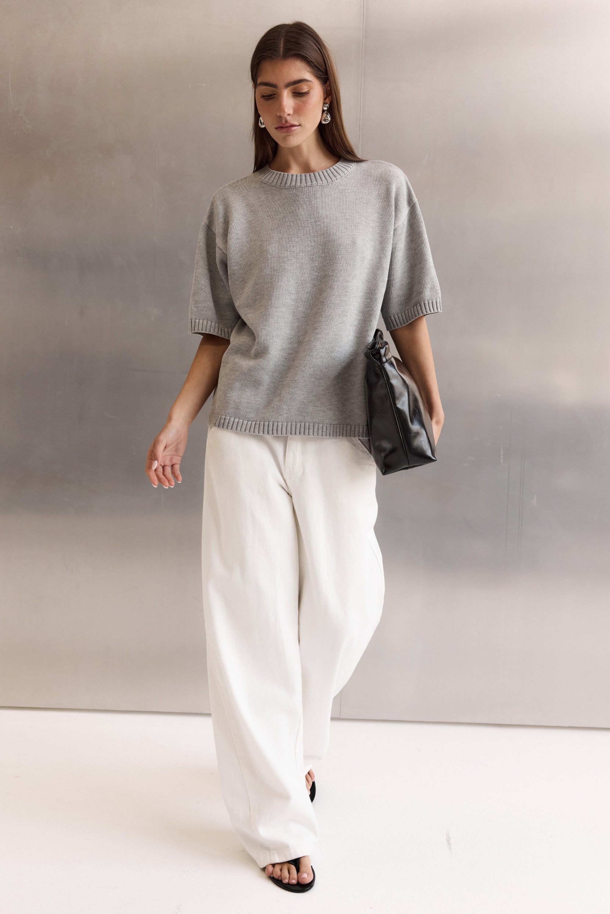 Hollis Knit Top (Grey)
