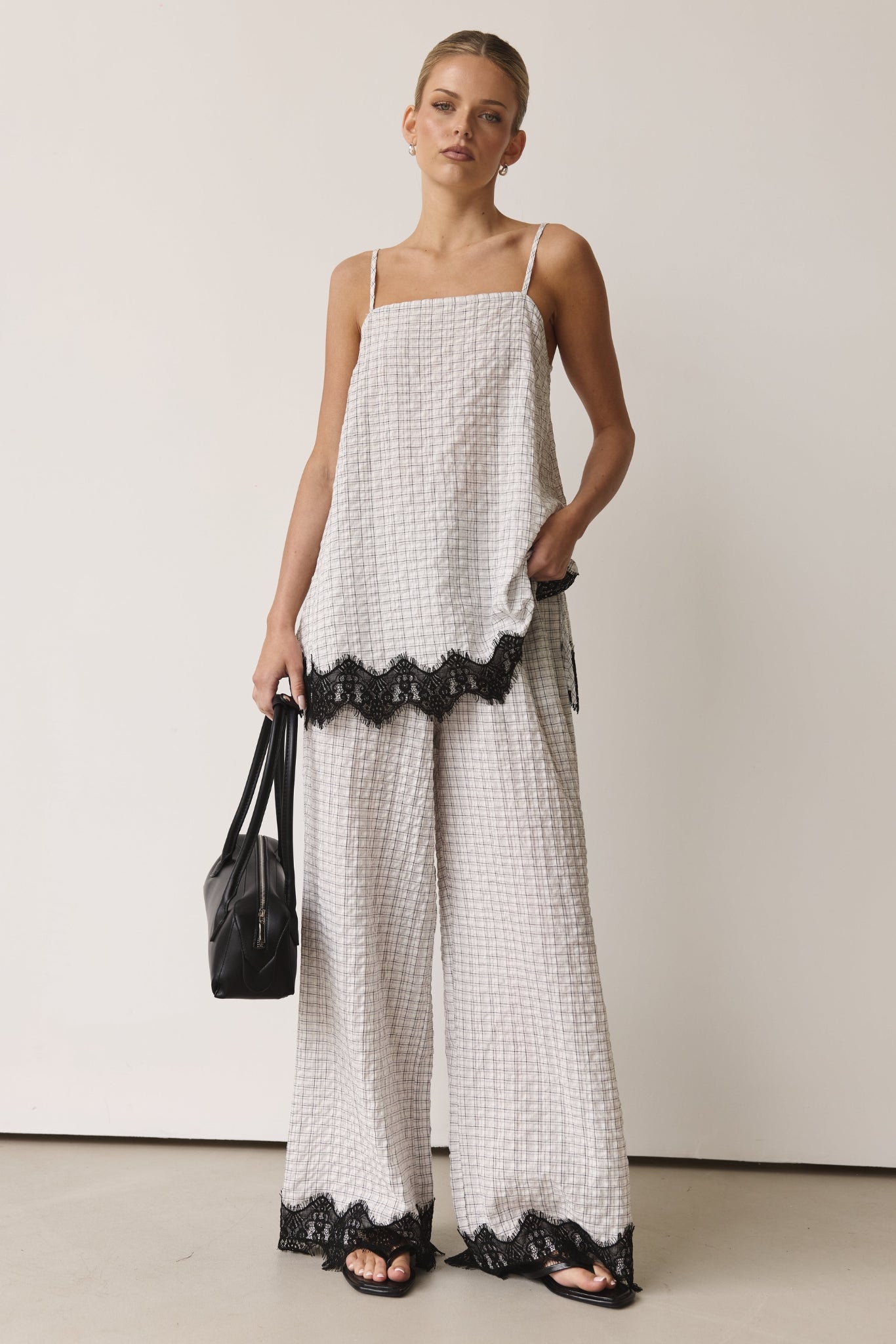 Holland Pant (White/Black Plaid)