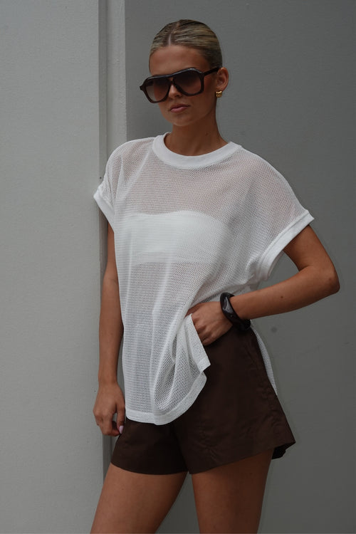 Avalon Mesh Tee (White)