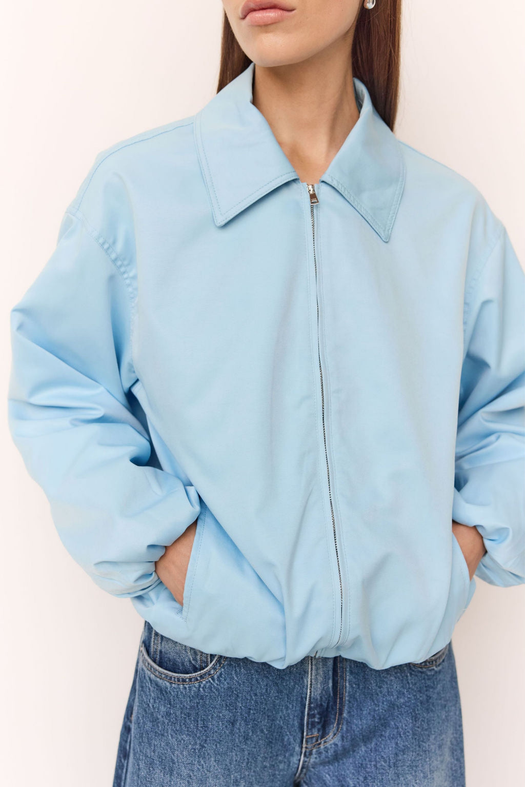 Rue Bomber Jacket (Light Blue)