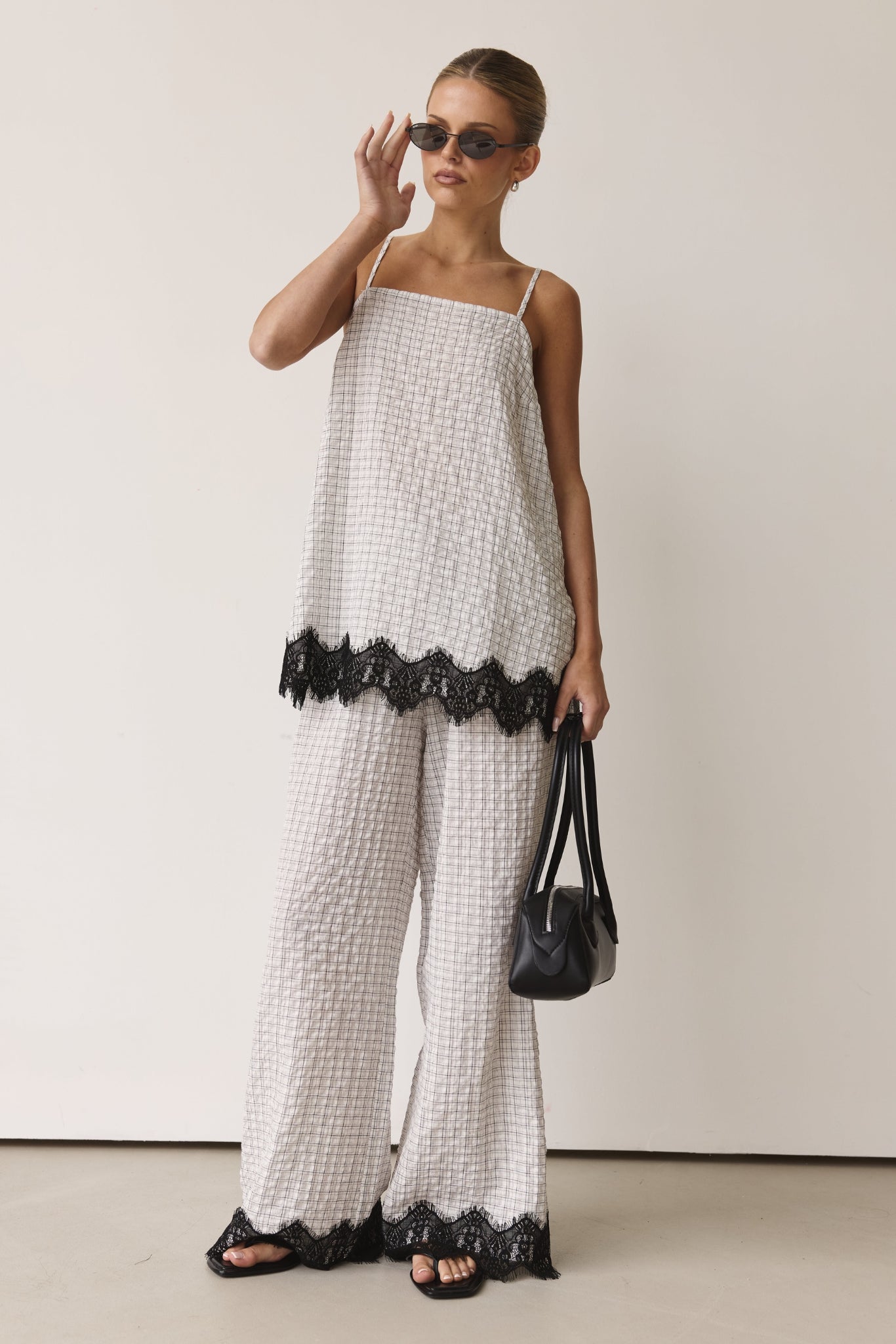 Holland Pant (White/Black Plaid)