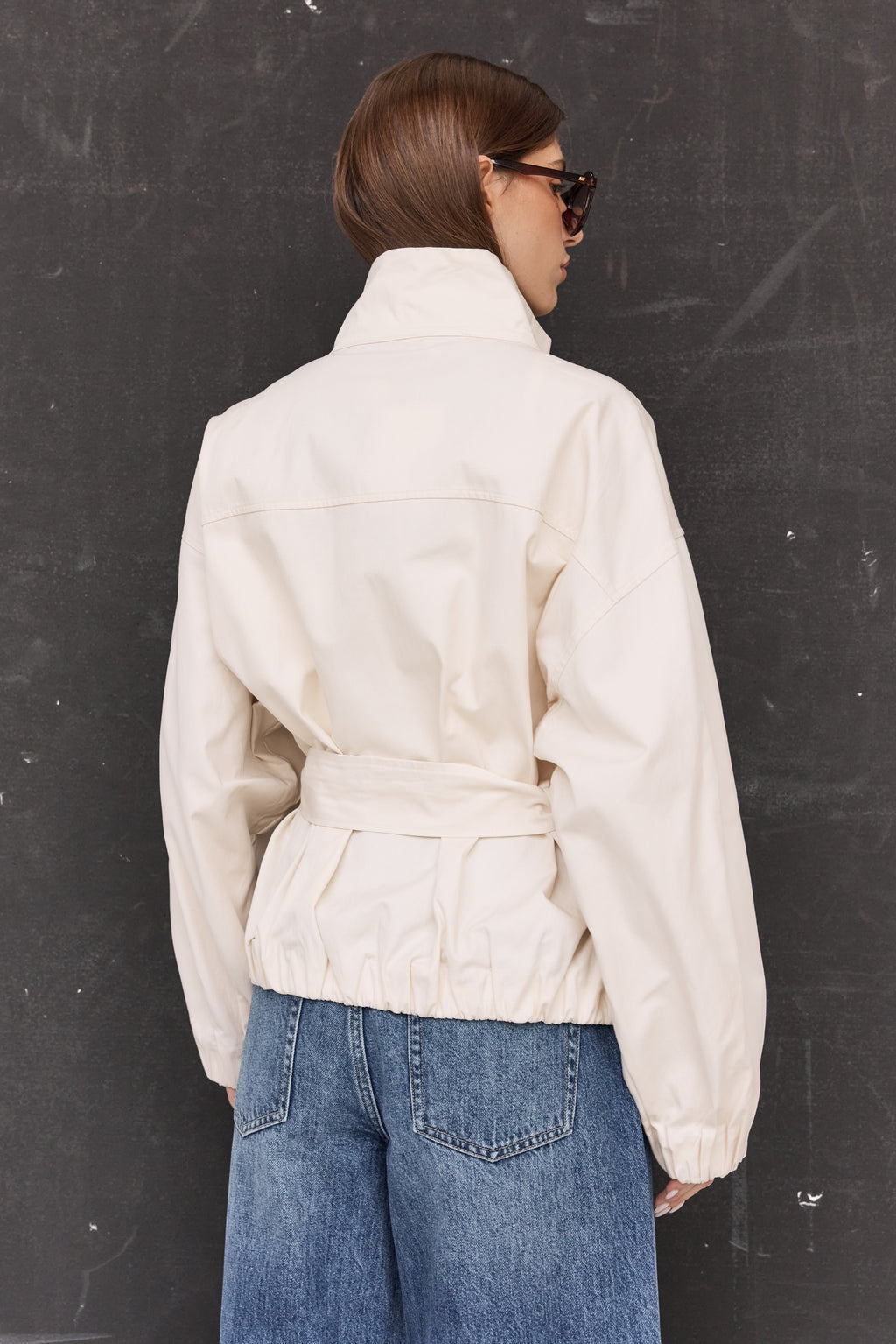 Koa Funnel Neck Jacket (Cream)