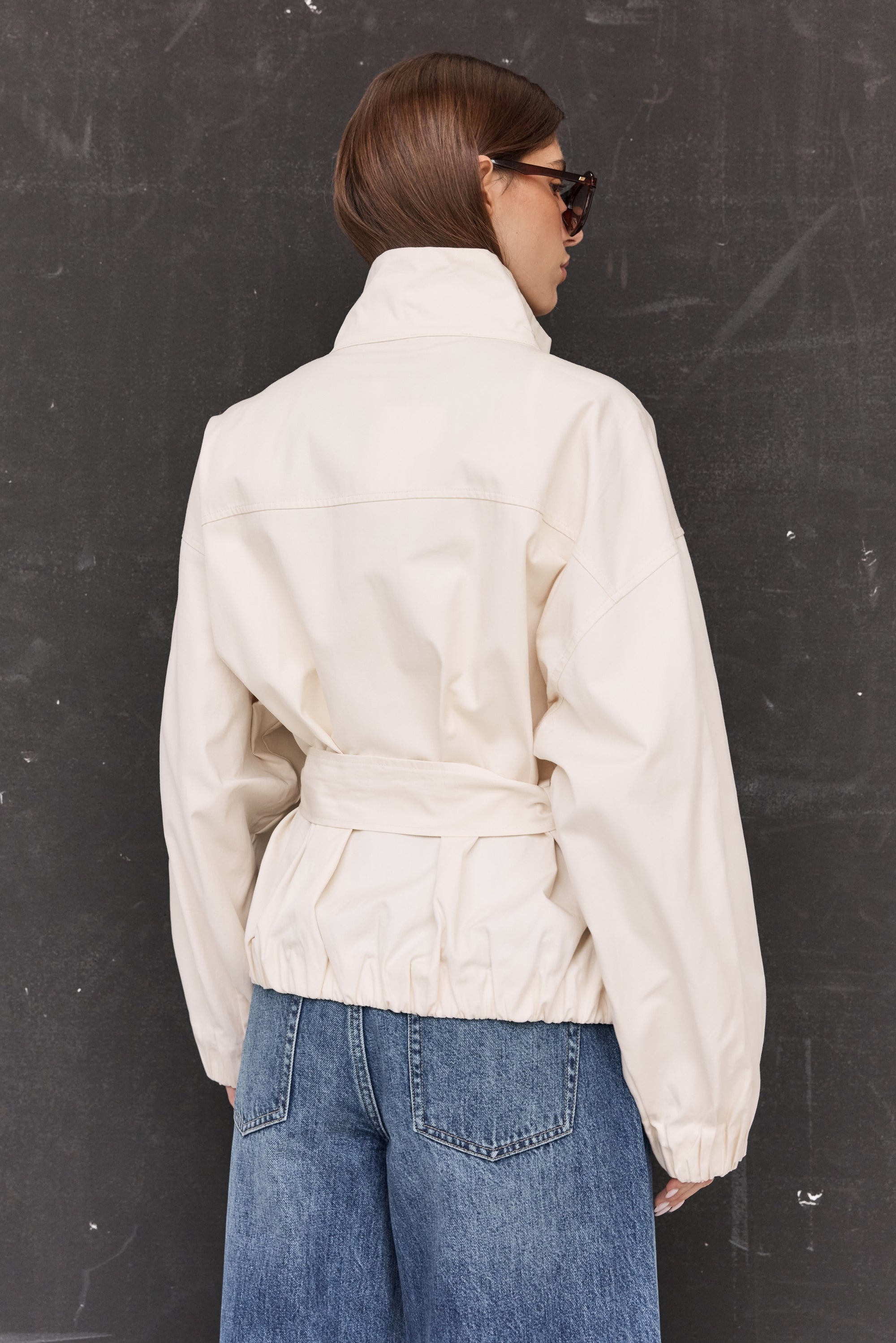 Koa Funnel Neck Jacket (Cream)