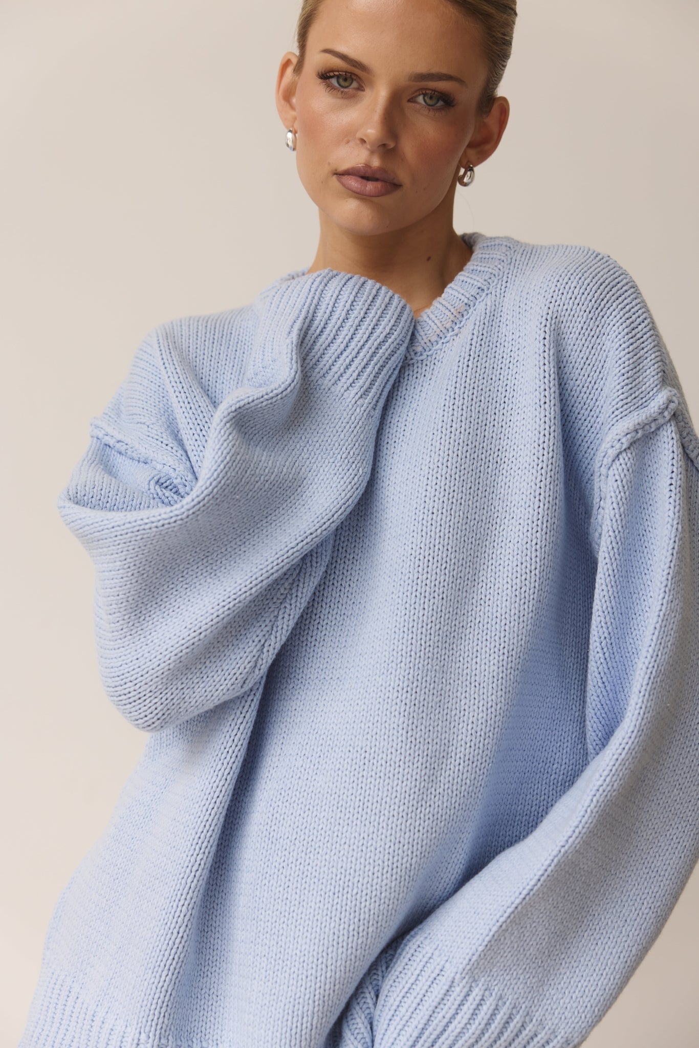 Florence Knit Jumper (Powder Blue)