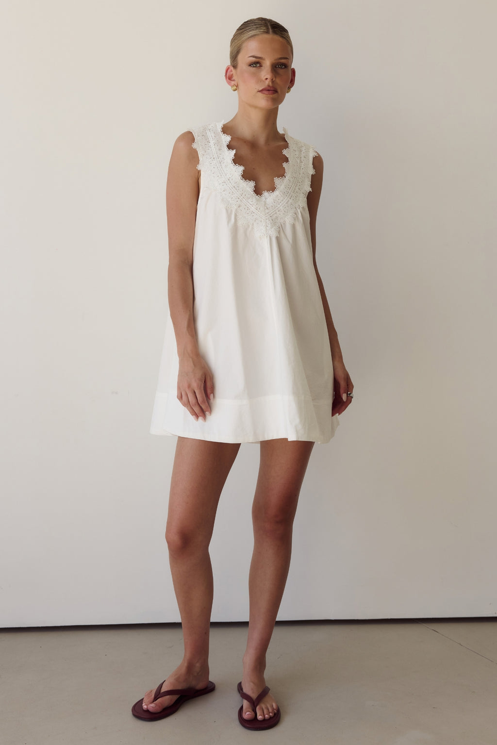Carly Mini Dress (White)
