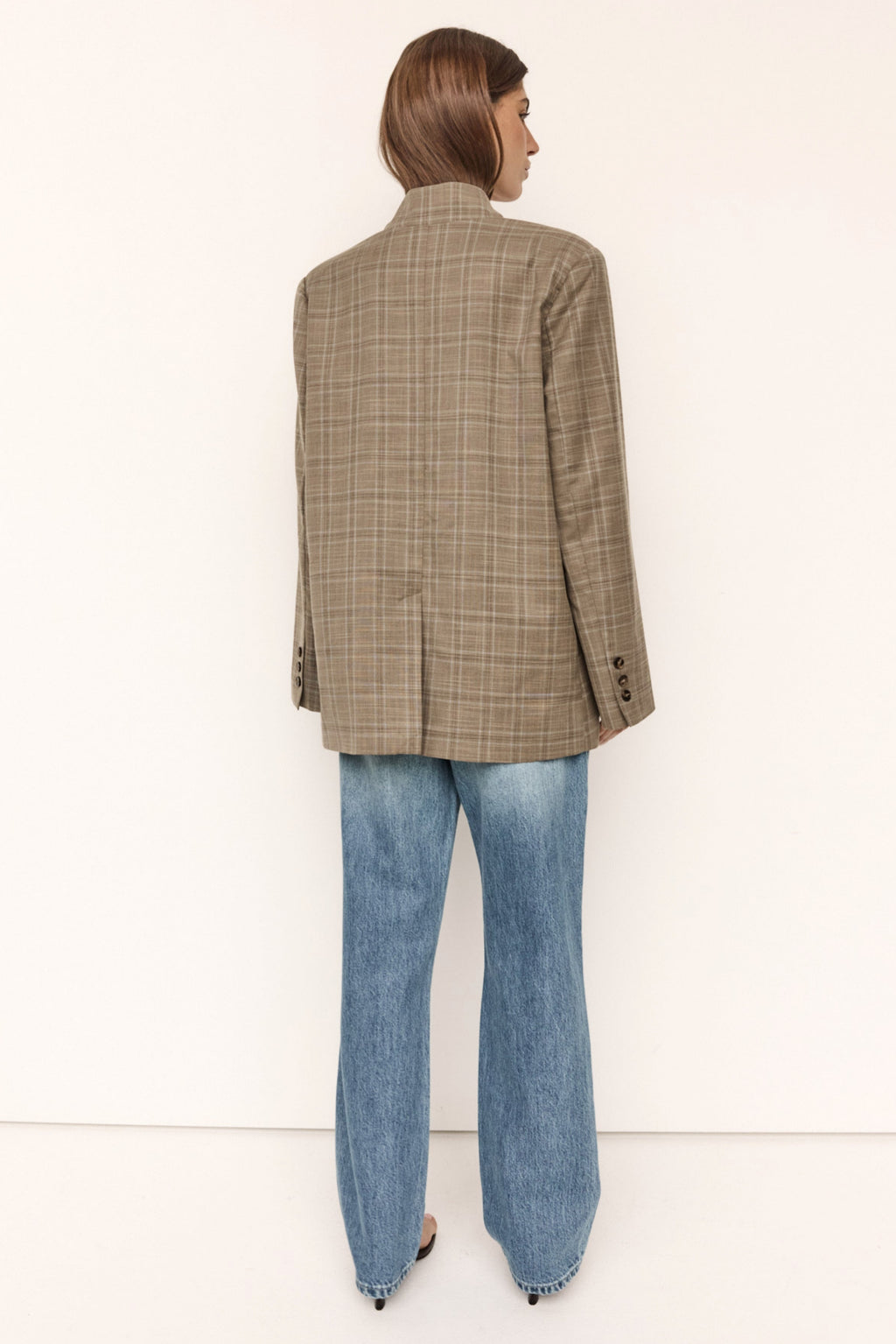Rio Blazer (Taupe Plaid)