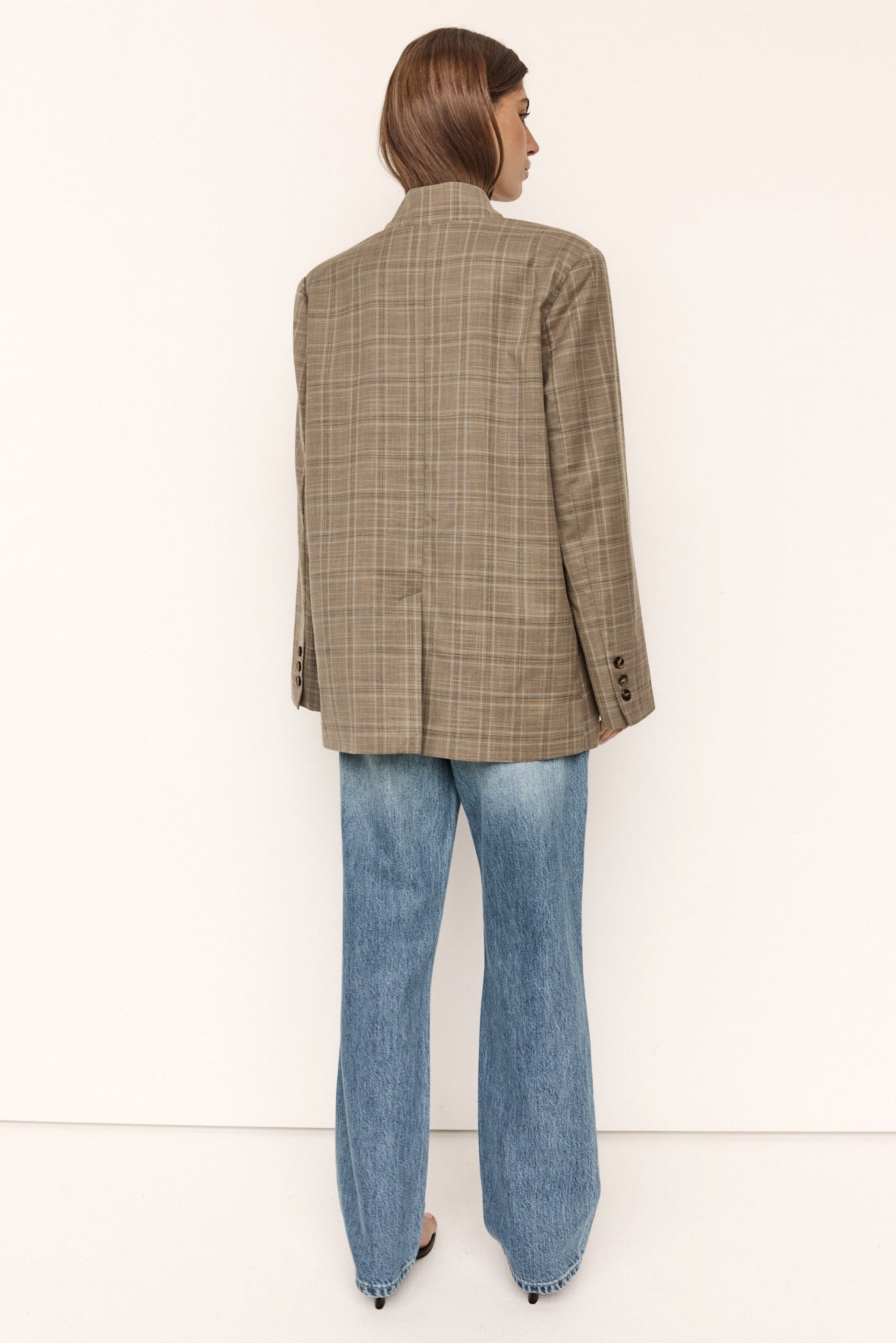 Rio Blazer (Taupe Plaid)