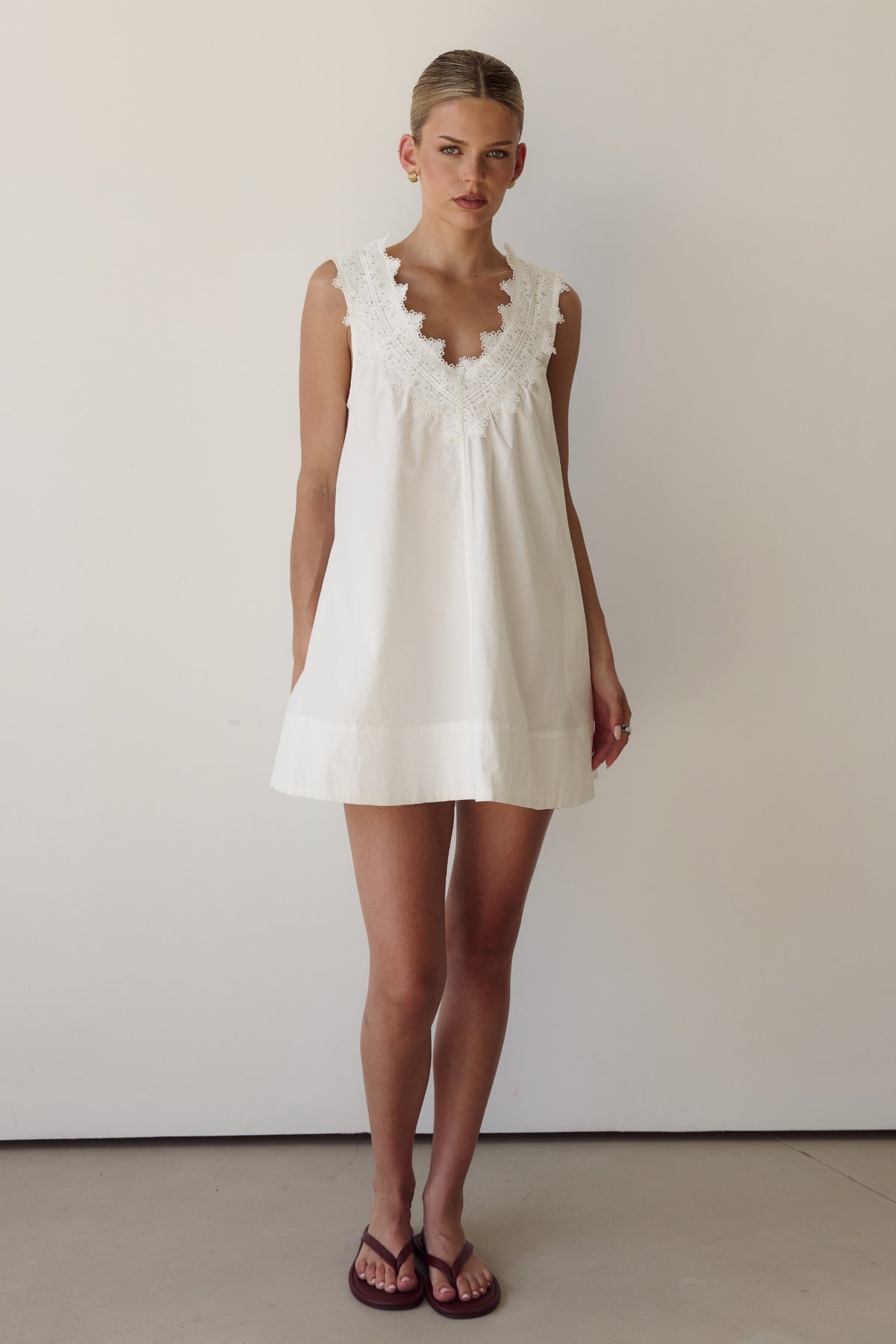Carly Mini Dress (White)