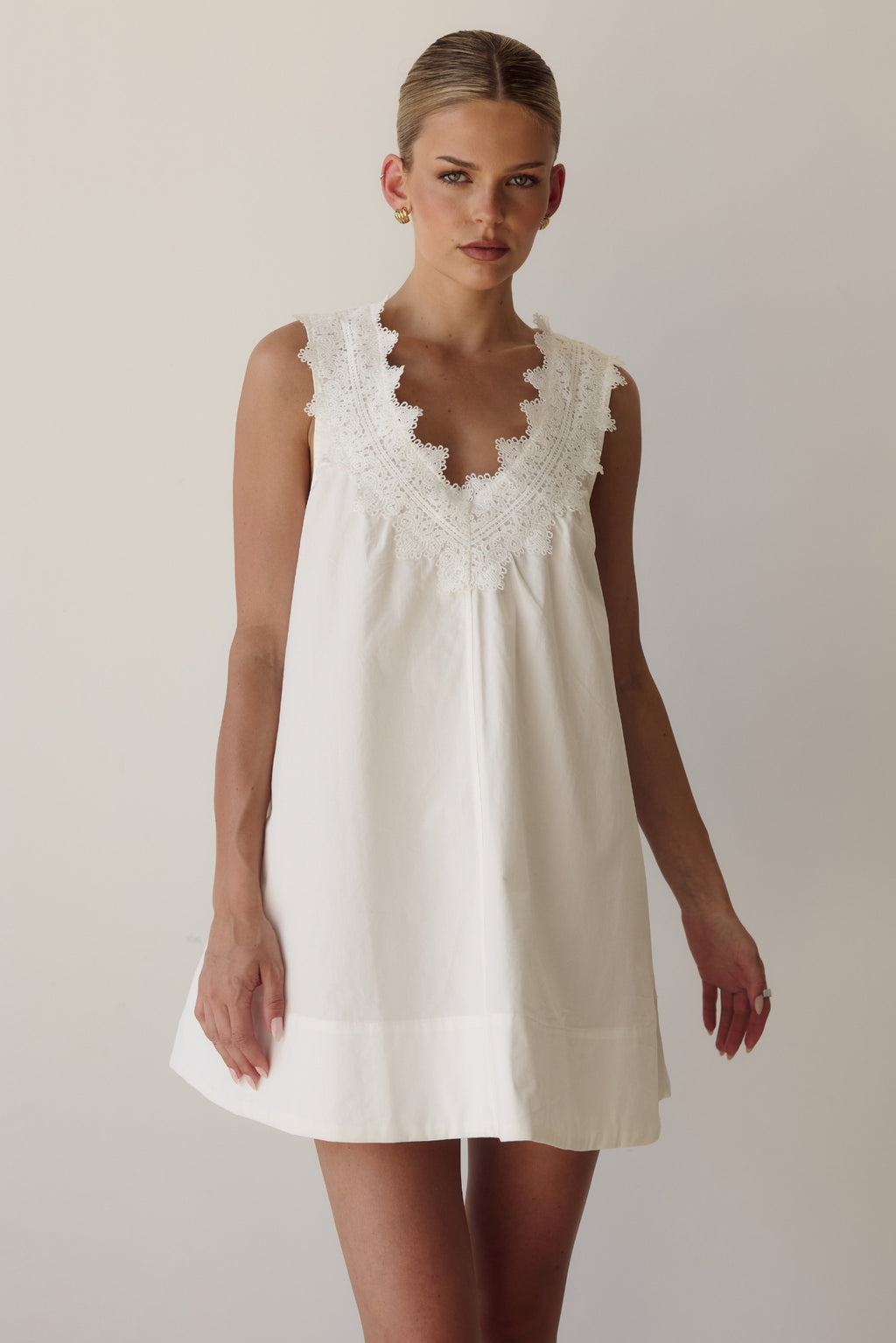 Carly Mini Dress (White)