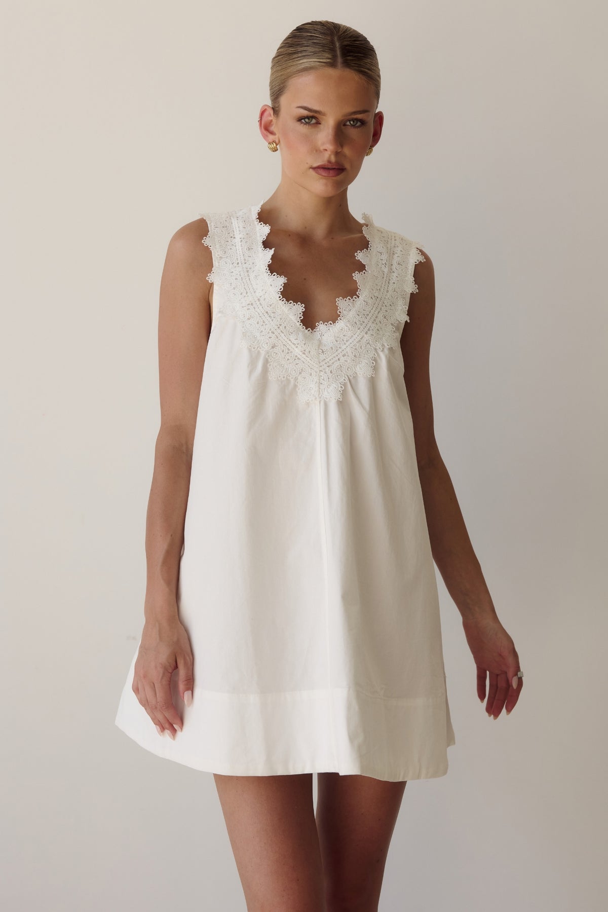 Carly Mini Dress (White)