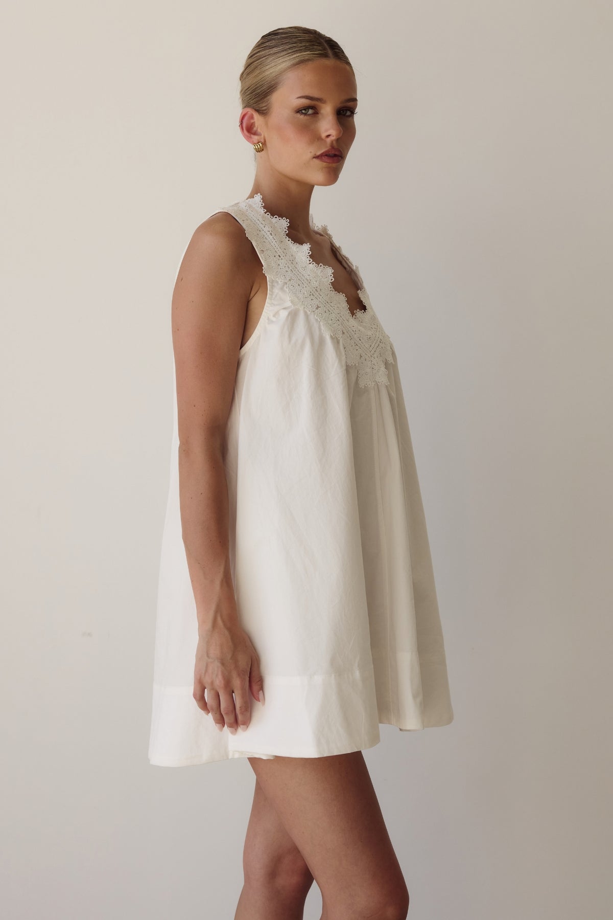 Carly Mini Dress (White)