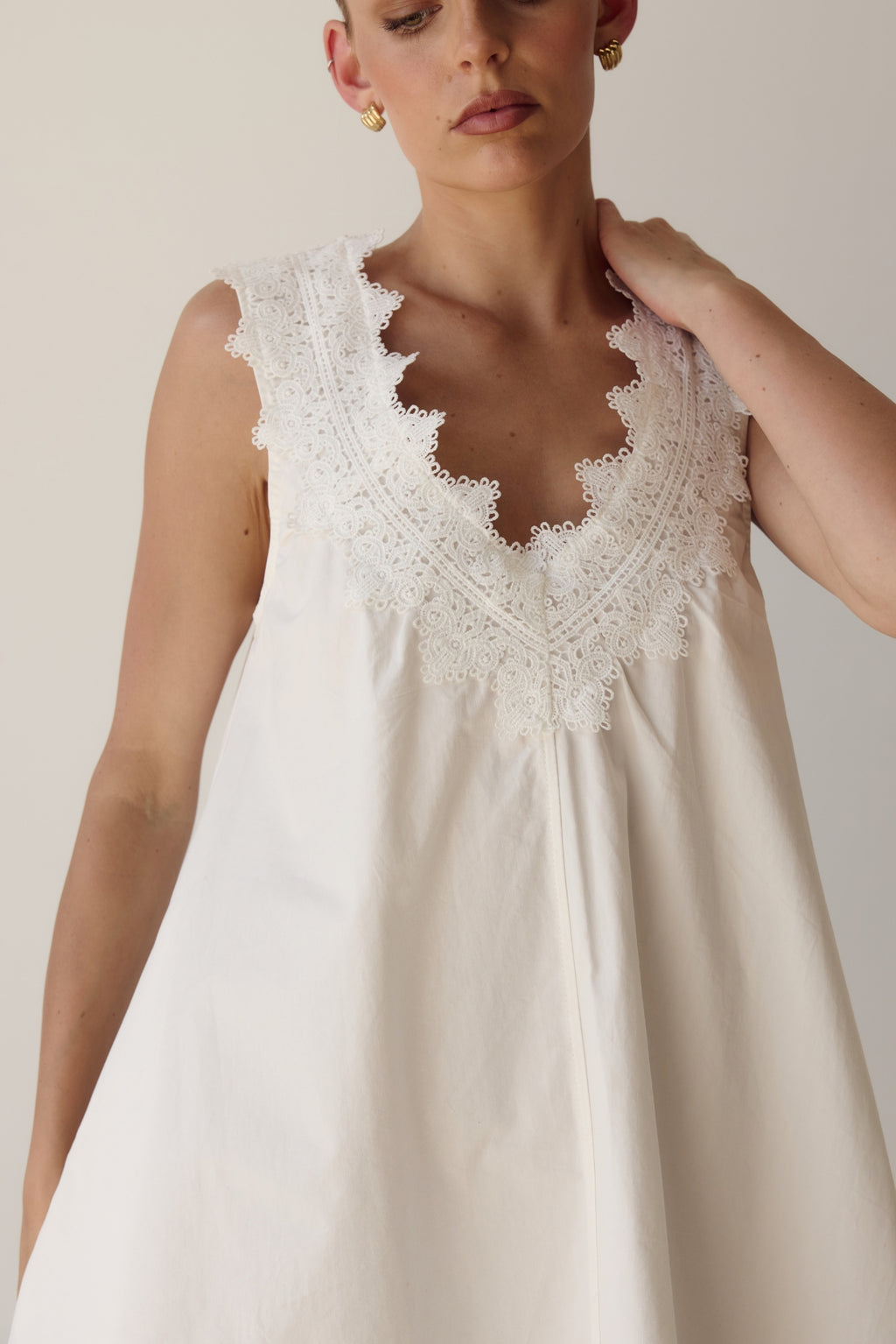 Carly Mini Dress (White)