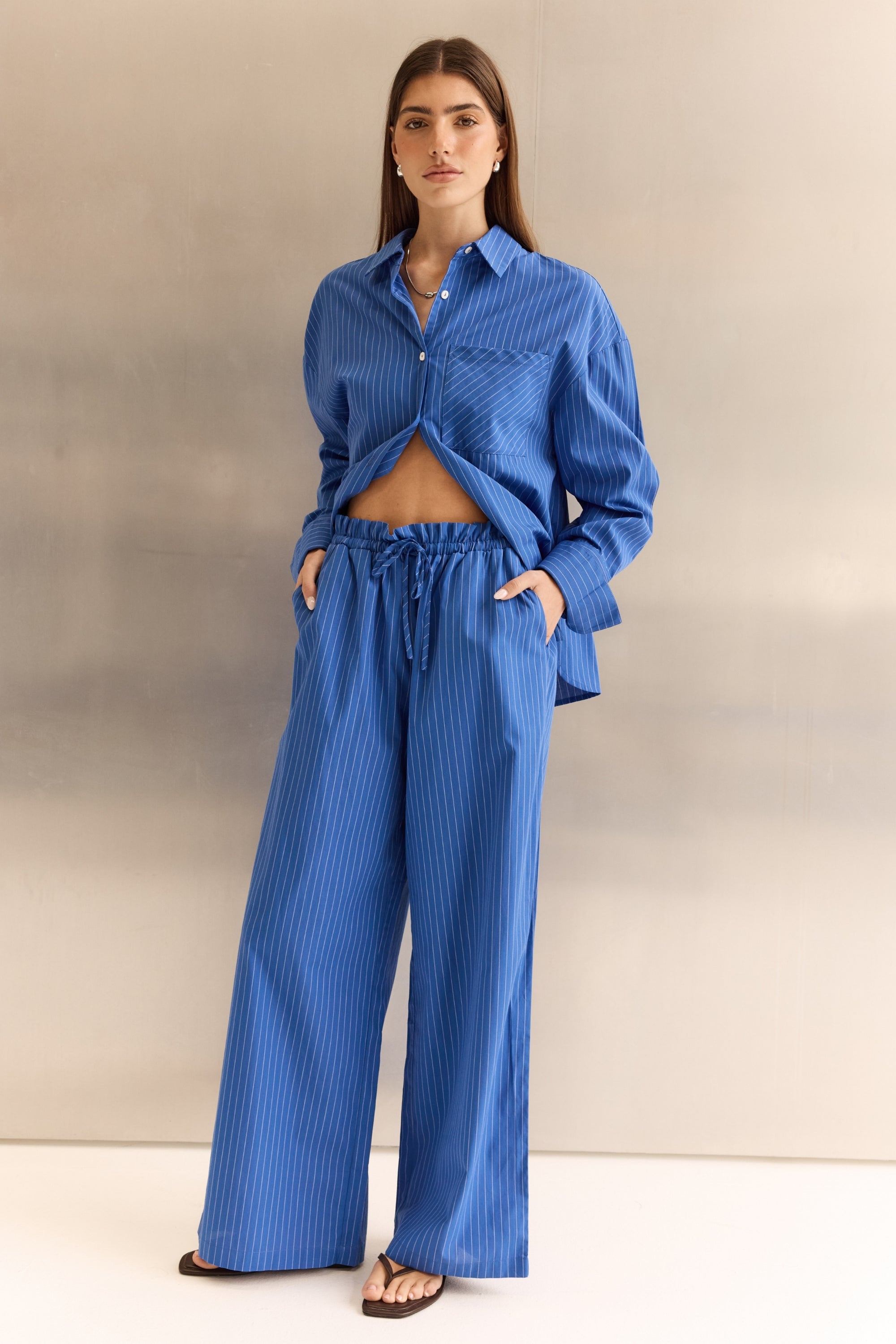 Lucia Pant (Cobalt Stripe)