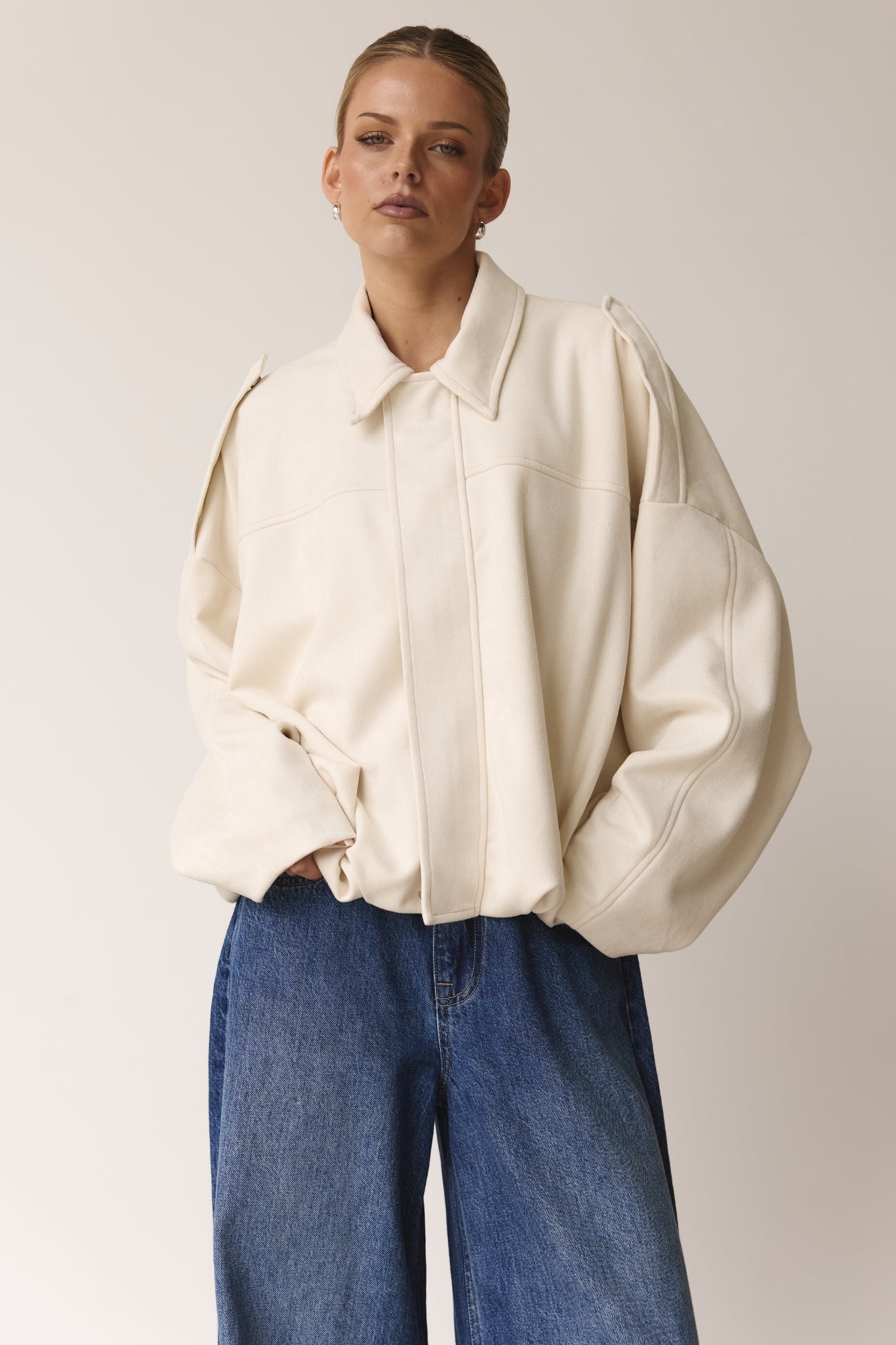 Ember Bomber Jacket (Cream)
