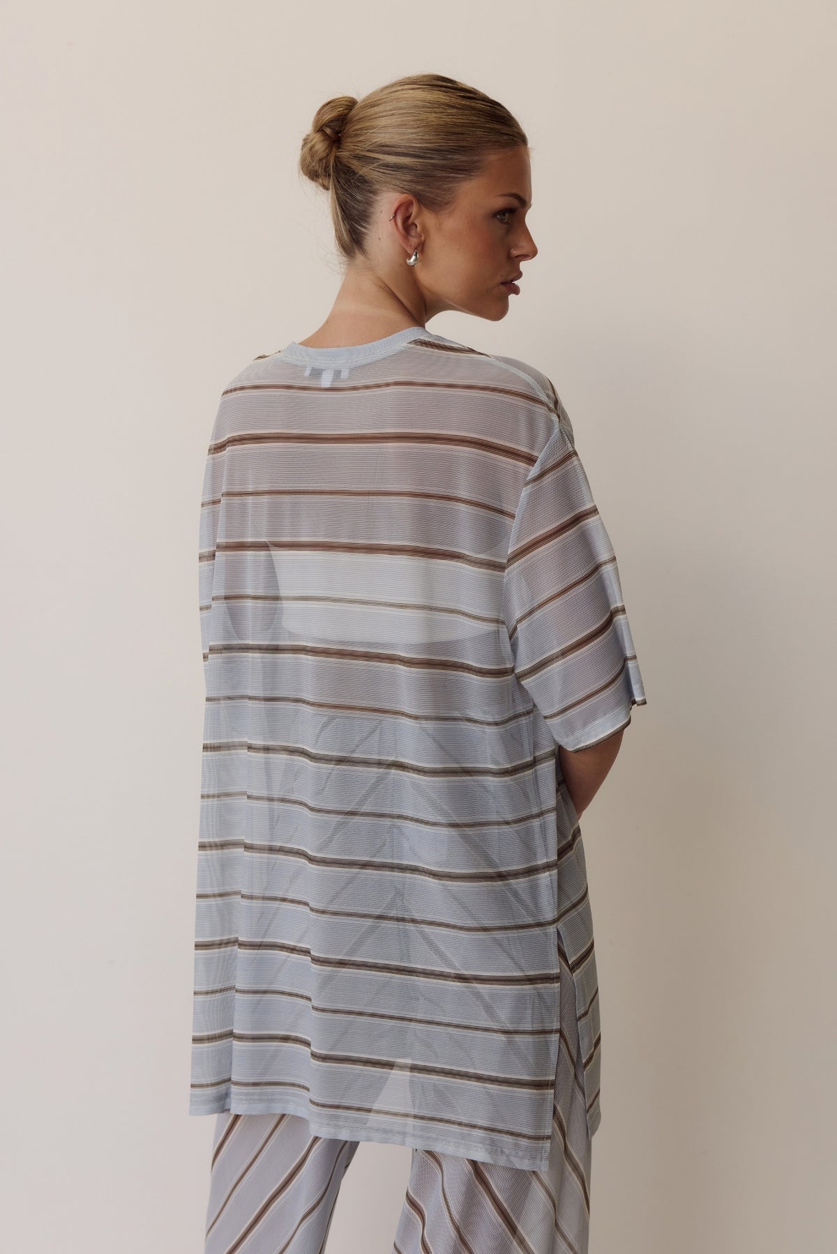 Sienna Shirt (Blue/Chocolate Stripe)