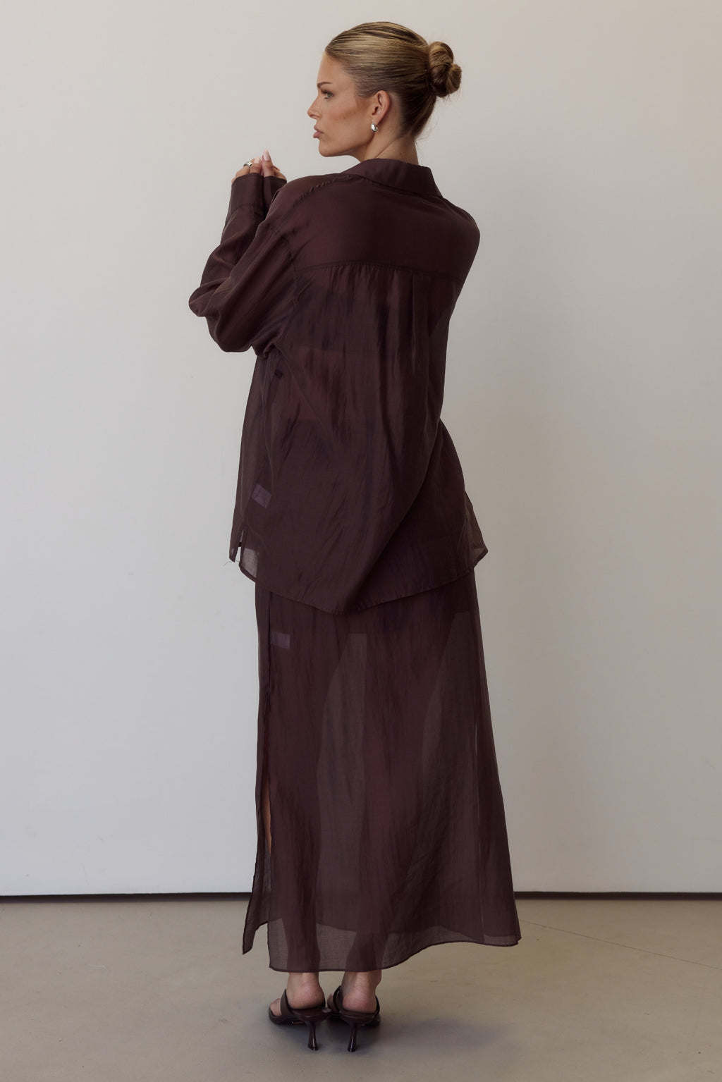 Wynn Midi Skirt (Chocolate)
