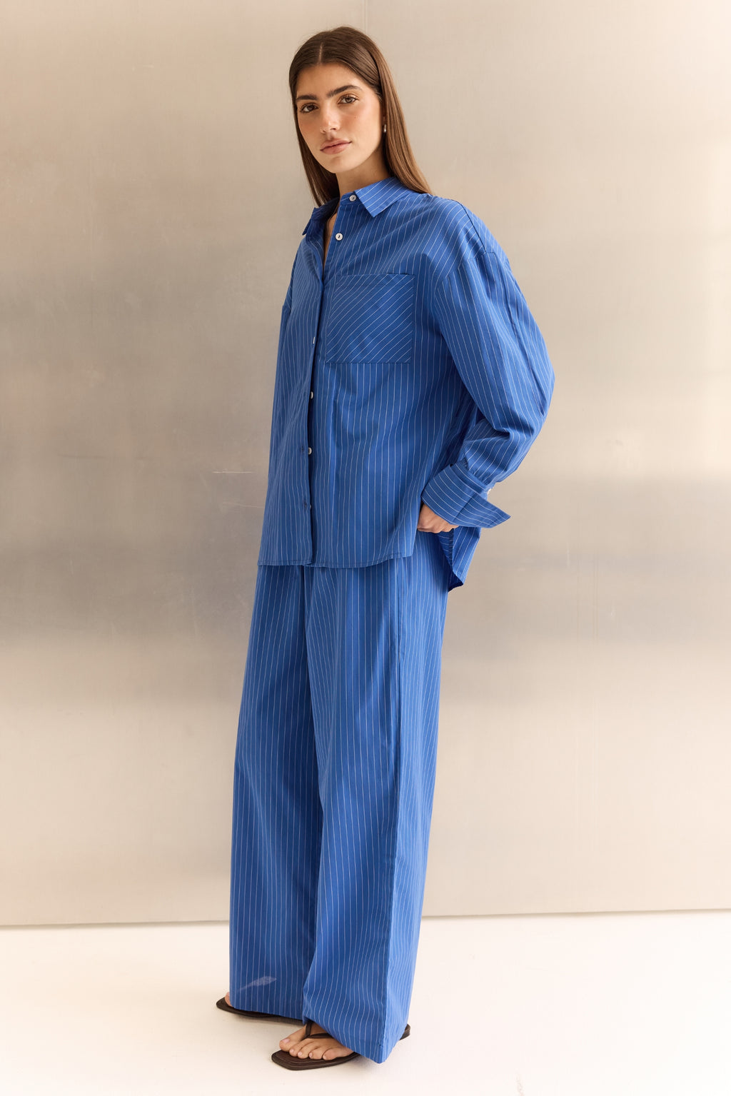Lucia Pant (Cobalt Stripe)