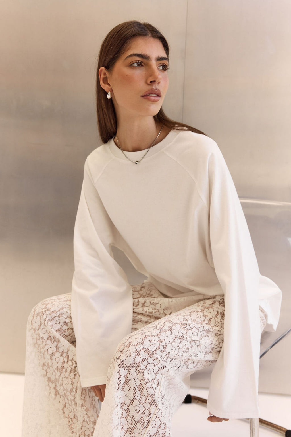 Levi Long Sleeve Tee (White)