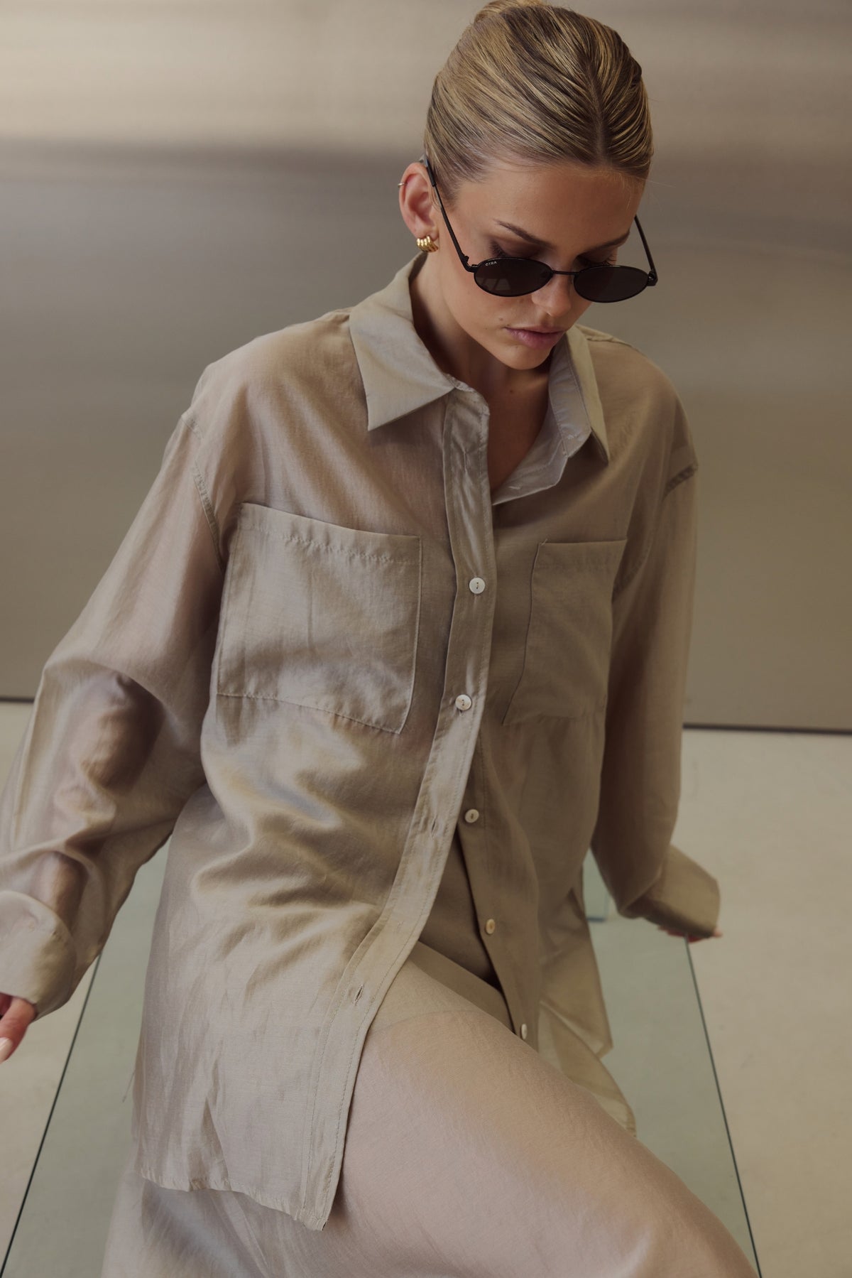 Wynn Sheer Shirt (Olive)