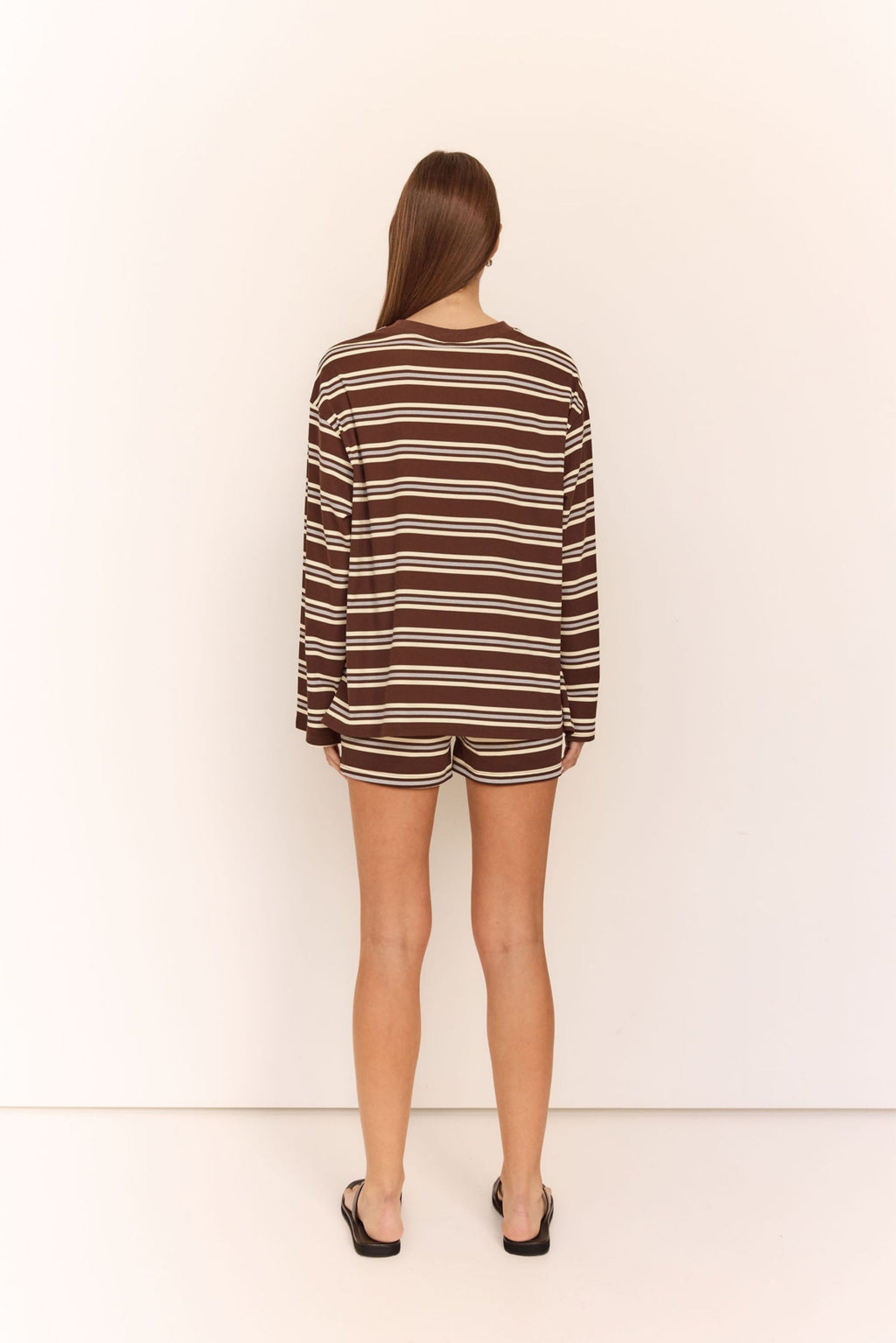 Kaia Short (Chocolate/Butter Stripe)