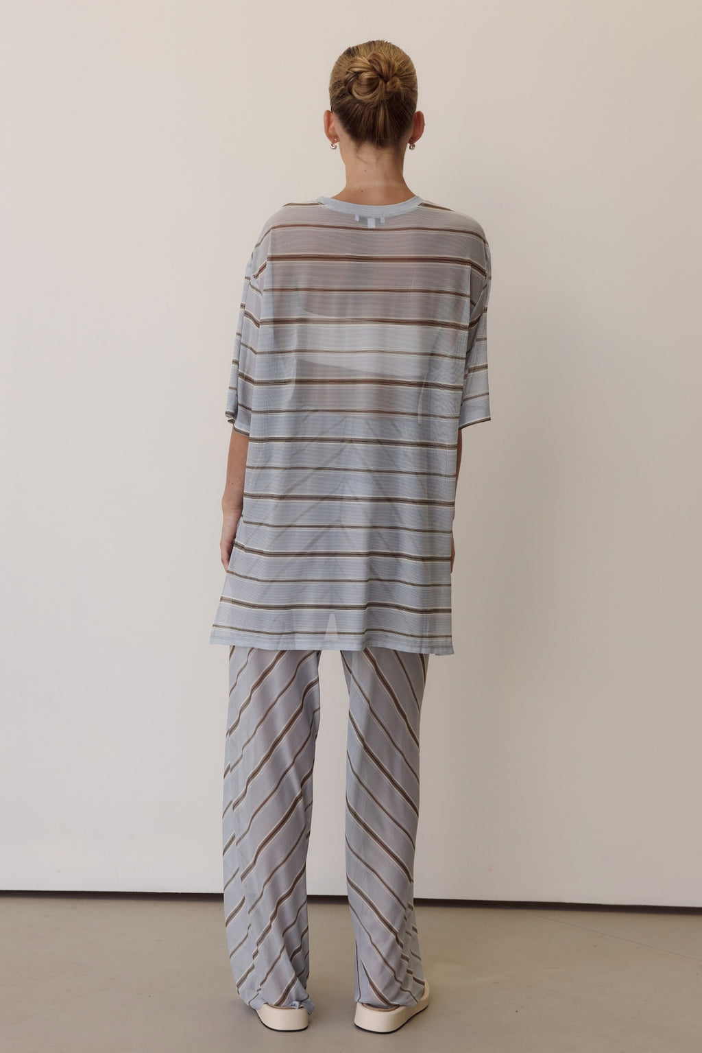 Sienna Shirt (Blue/Chocolate Stripe)