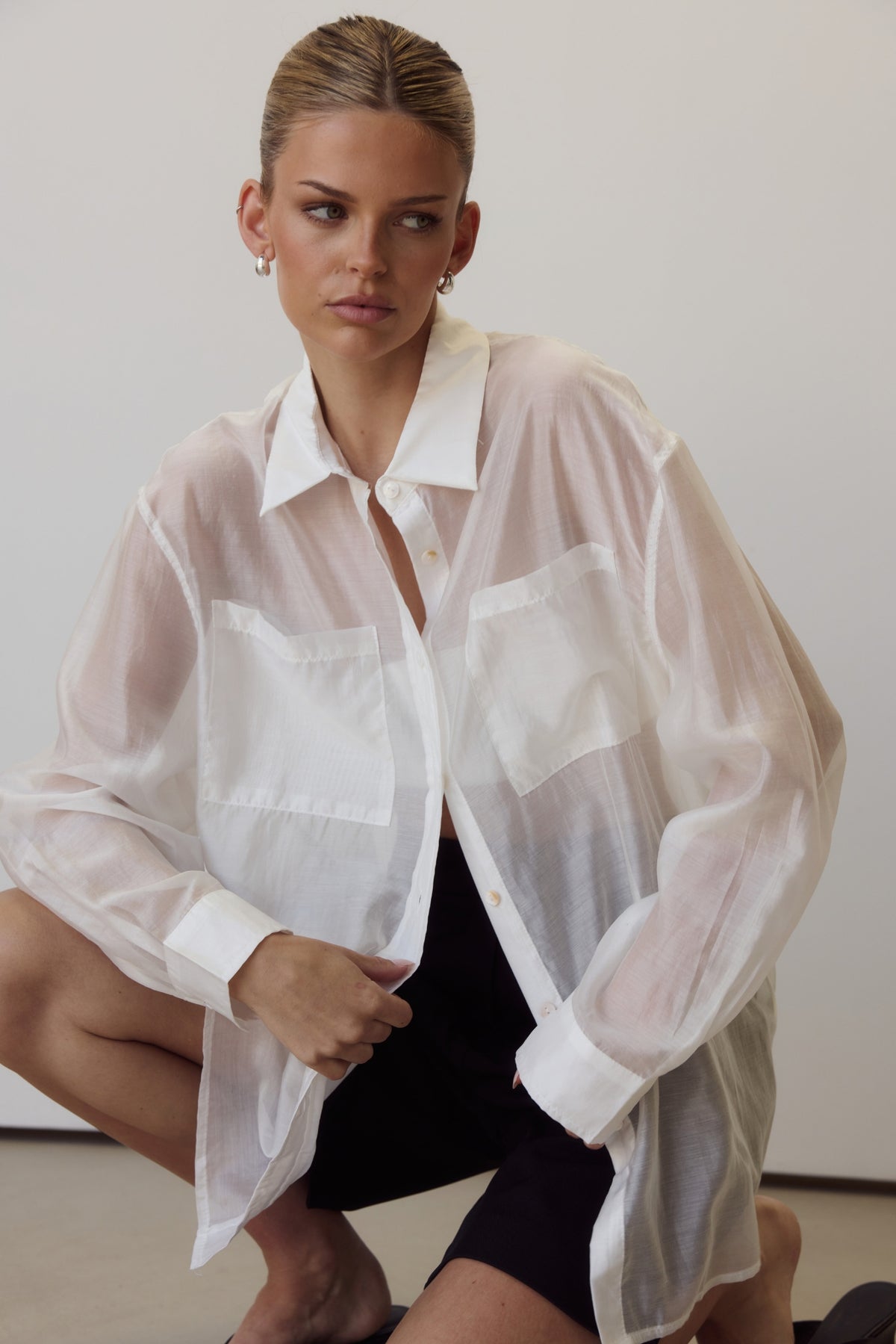 Wynn Sheer Shirt (White)