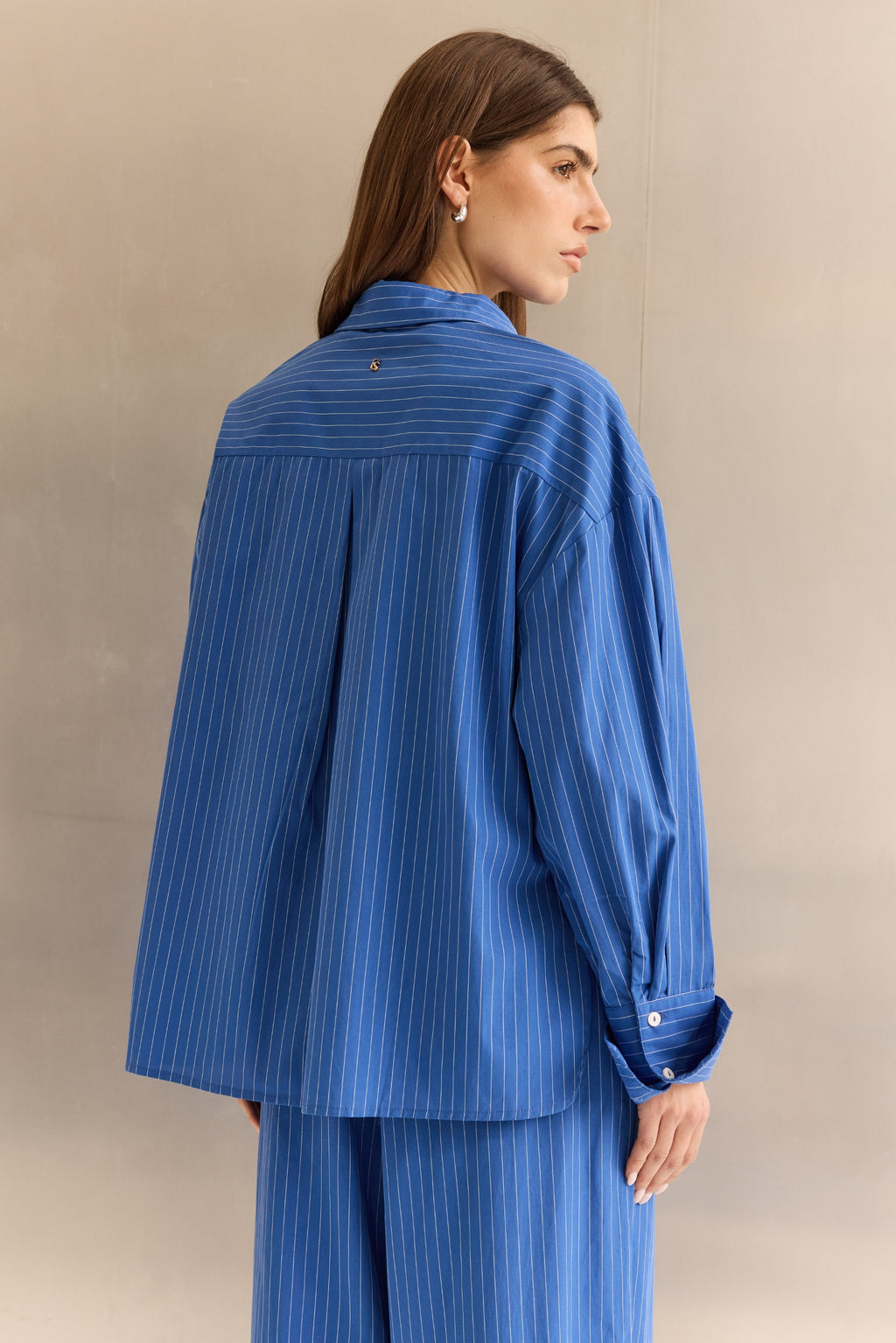 Lucia Shirt (Cobalt Stripe)